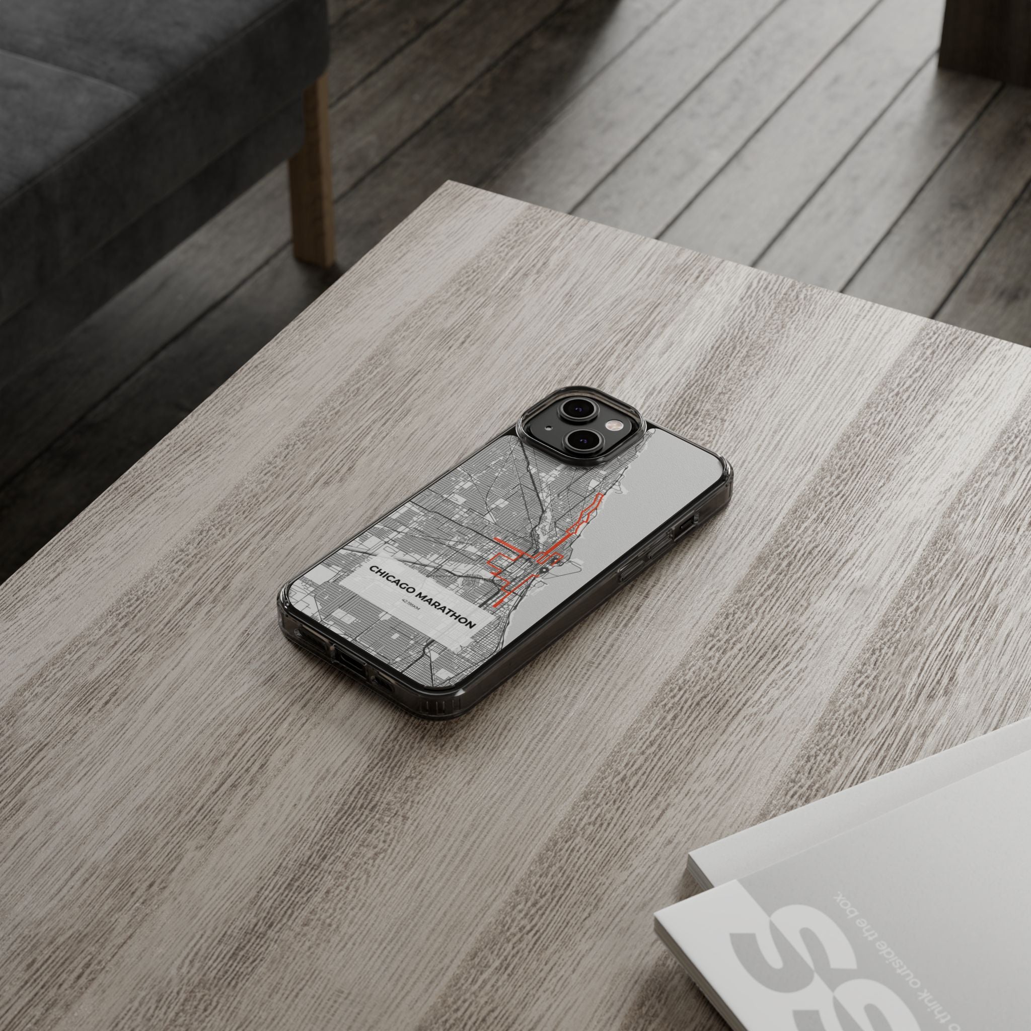 Chicago Marathon Route Clear Impact-Resistant Phone Case
