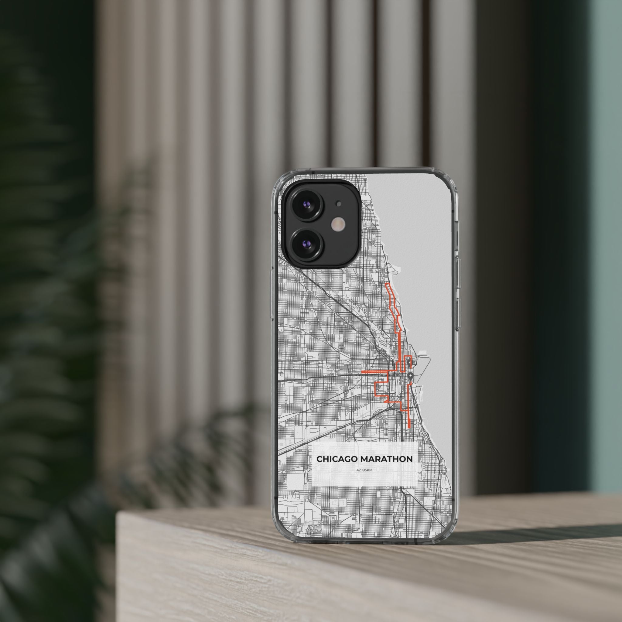 Chicago Marathon Route Clear Impact-Resistant Phone Case