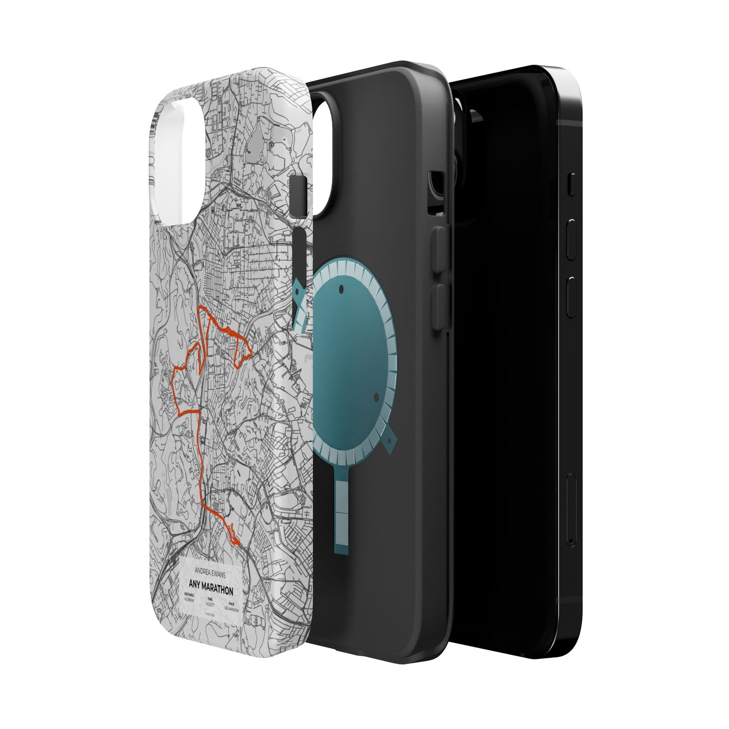 Customized Marathon Route Magnetic Impact-Resistant Phone Case