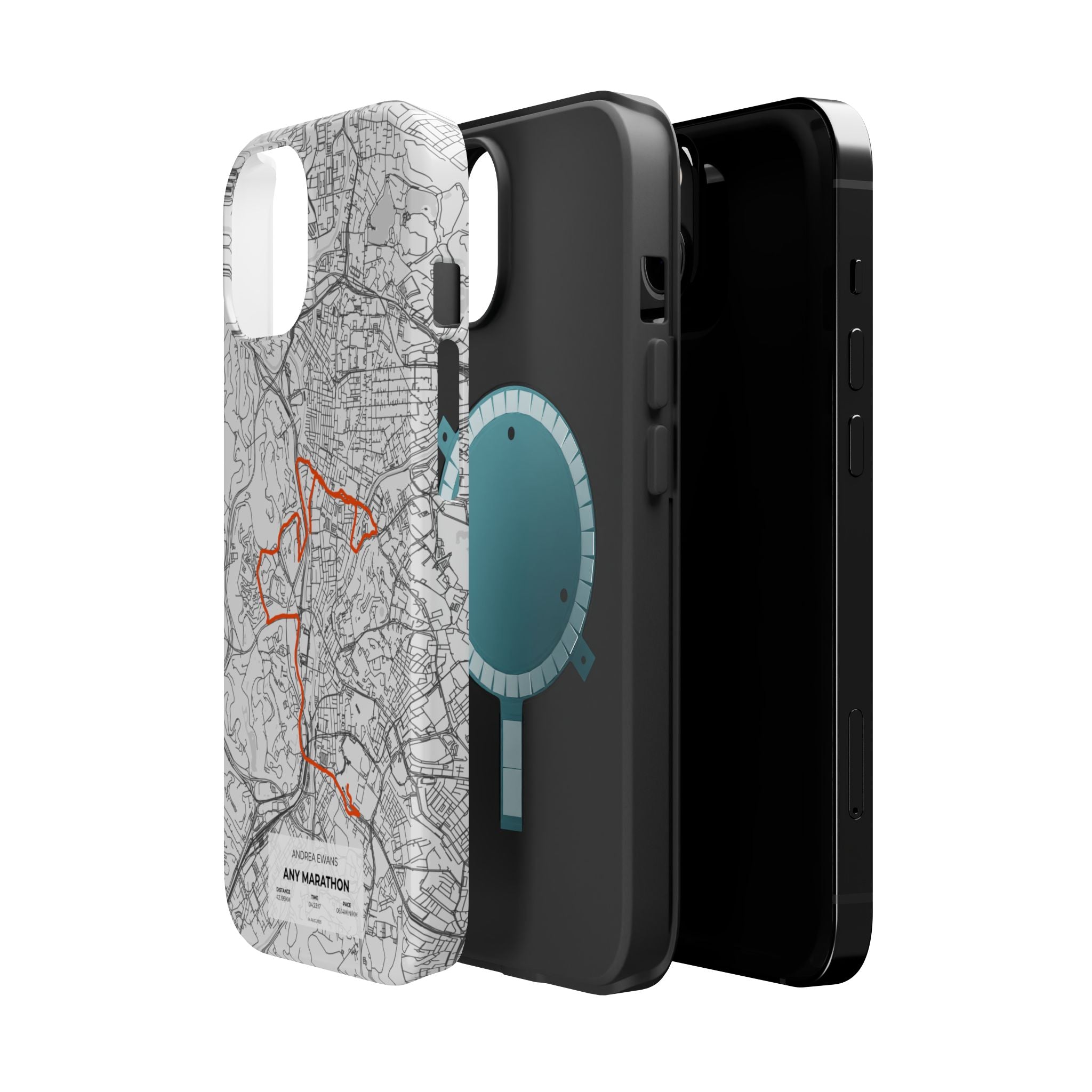 Customized Marathon Route Magnetic Impact-Resistant Phone Case