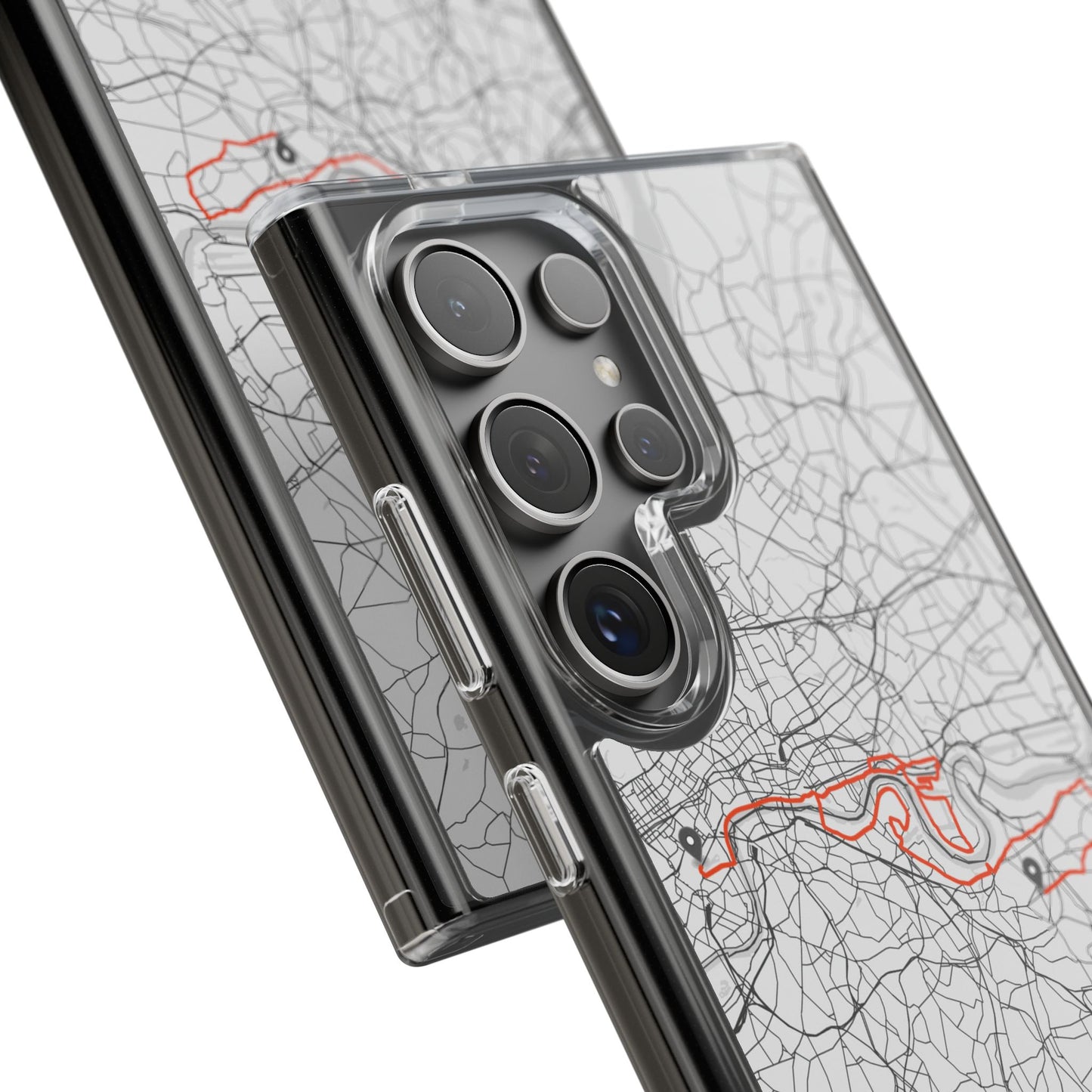 London Marathon Route Clear Impact-Resistant Phone Case