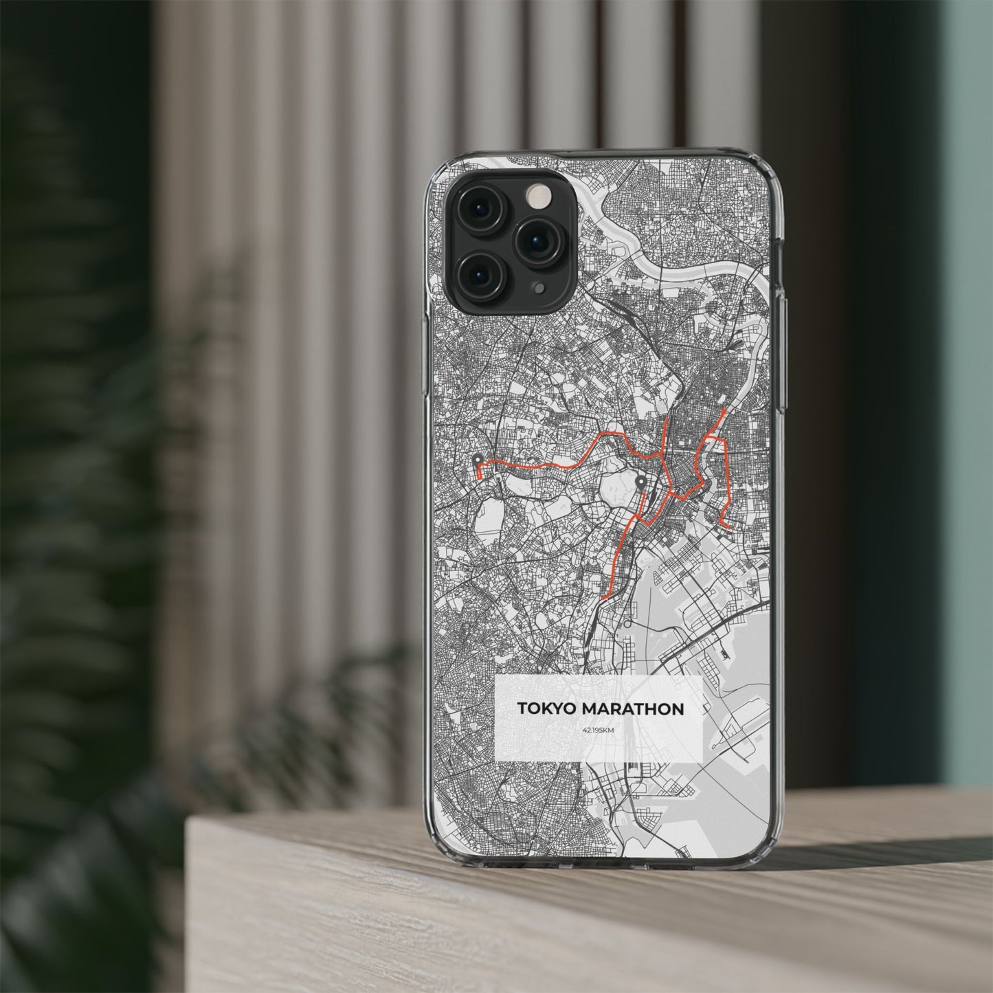 Tokyo Marathon Route Clear Impact-Resistant Phone Case