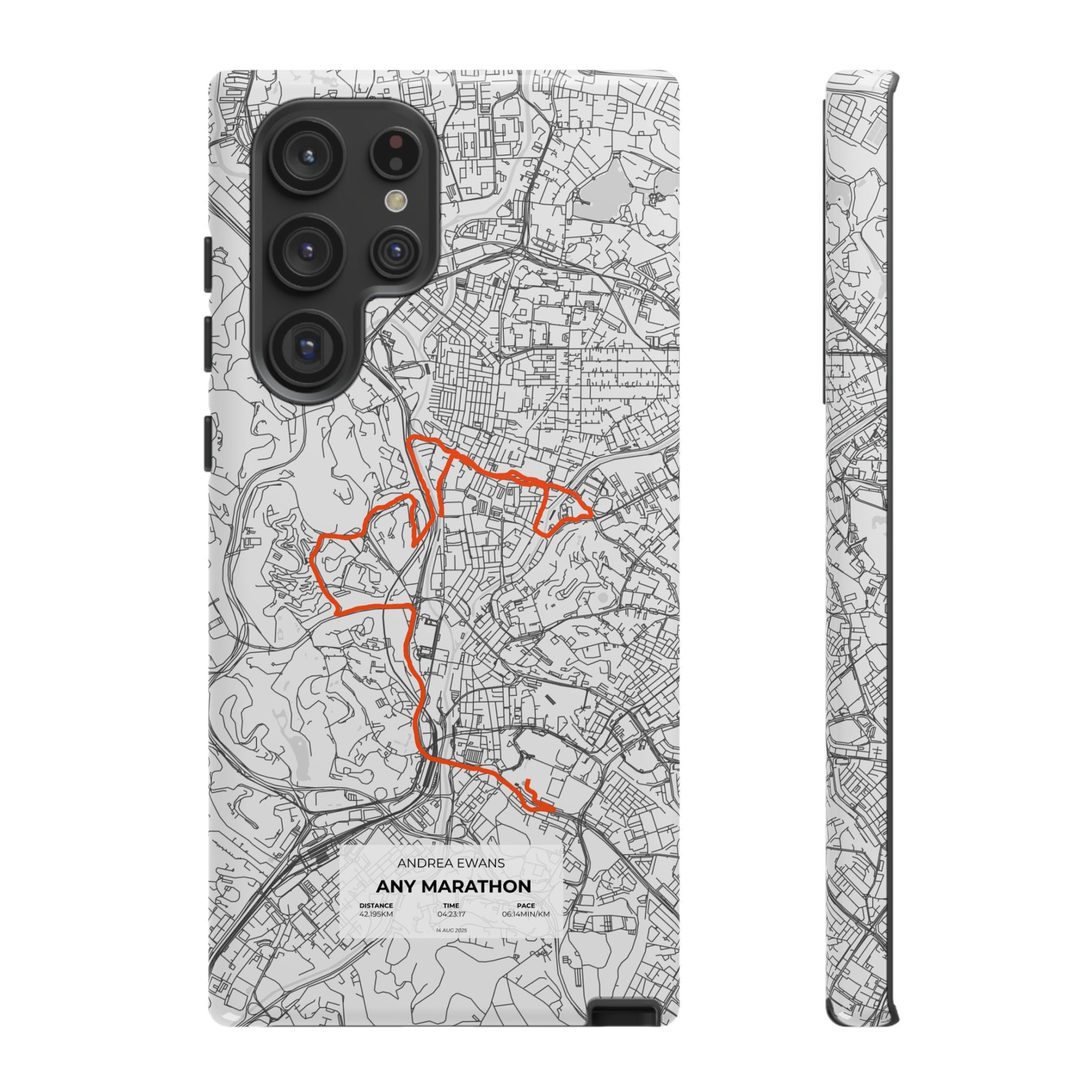 Customized Marathon Route Tough Phone Case