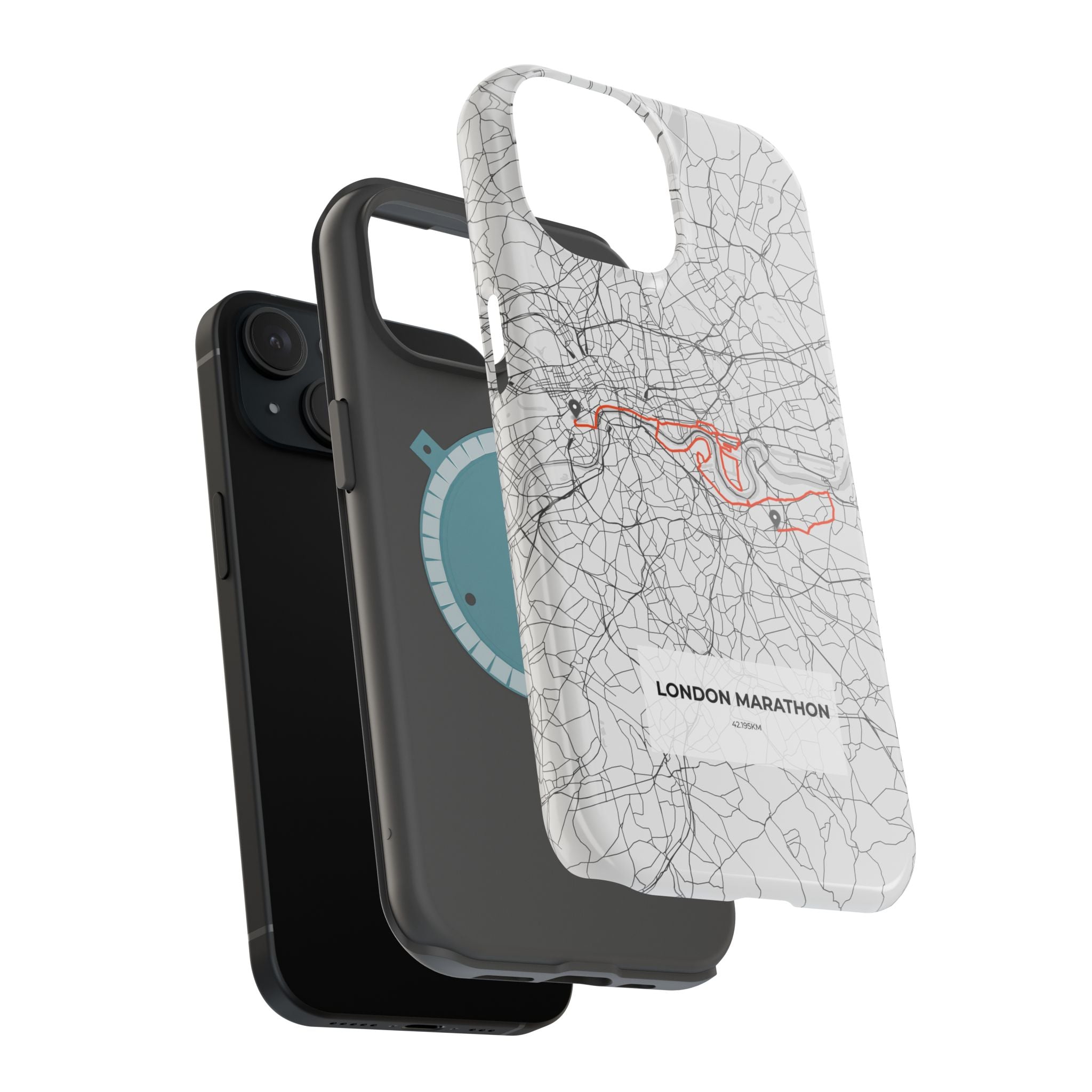 London Marathon Route Magnetic Impact-Resistant Phone Case