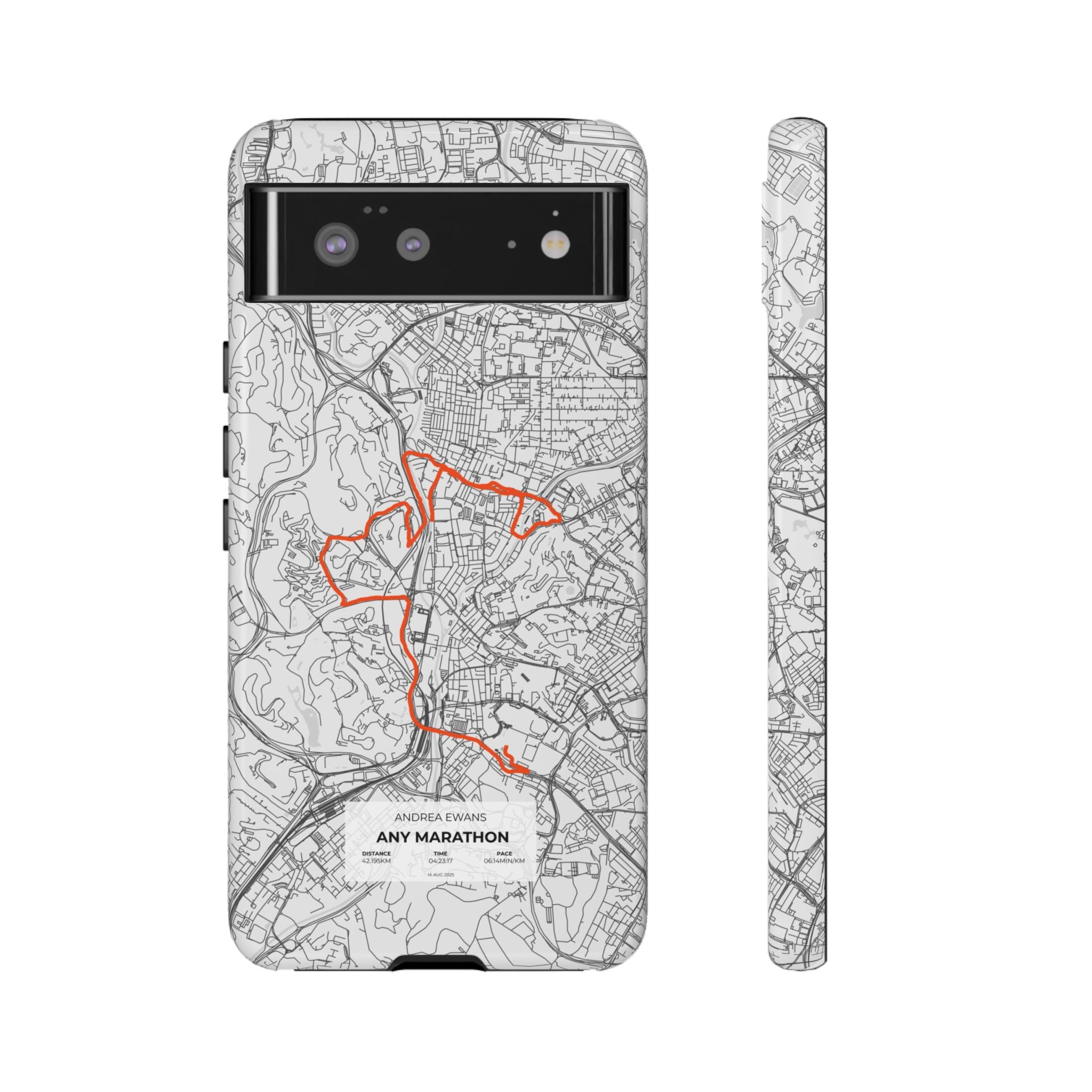 Customized Marathon Route Tough Phone Case