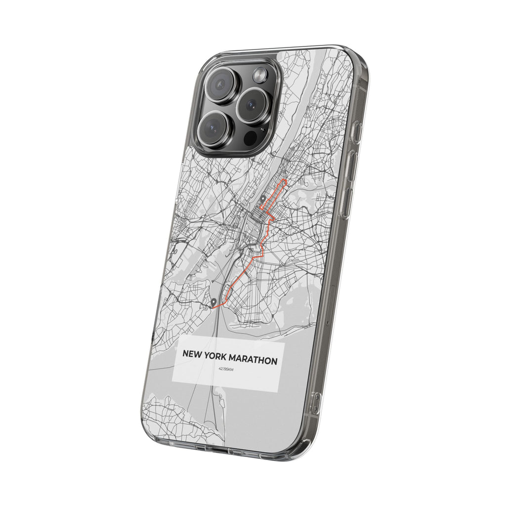 New York Marathon Route Clear Impact-Resistant Phone Case