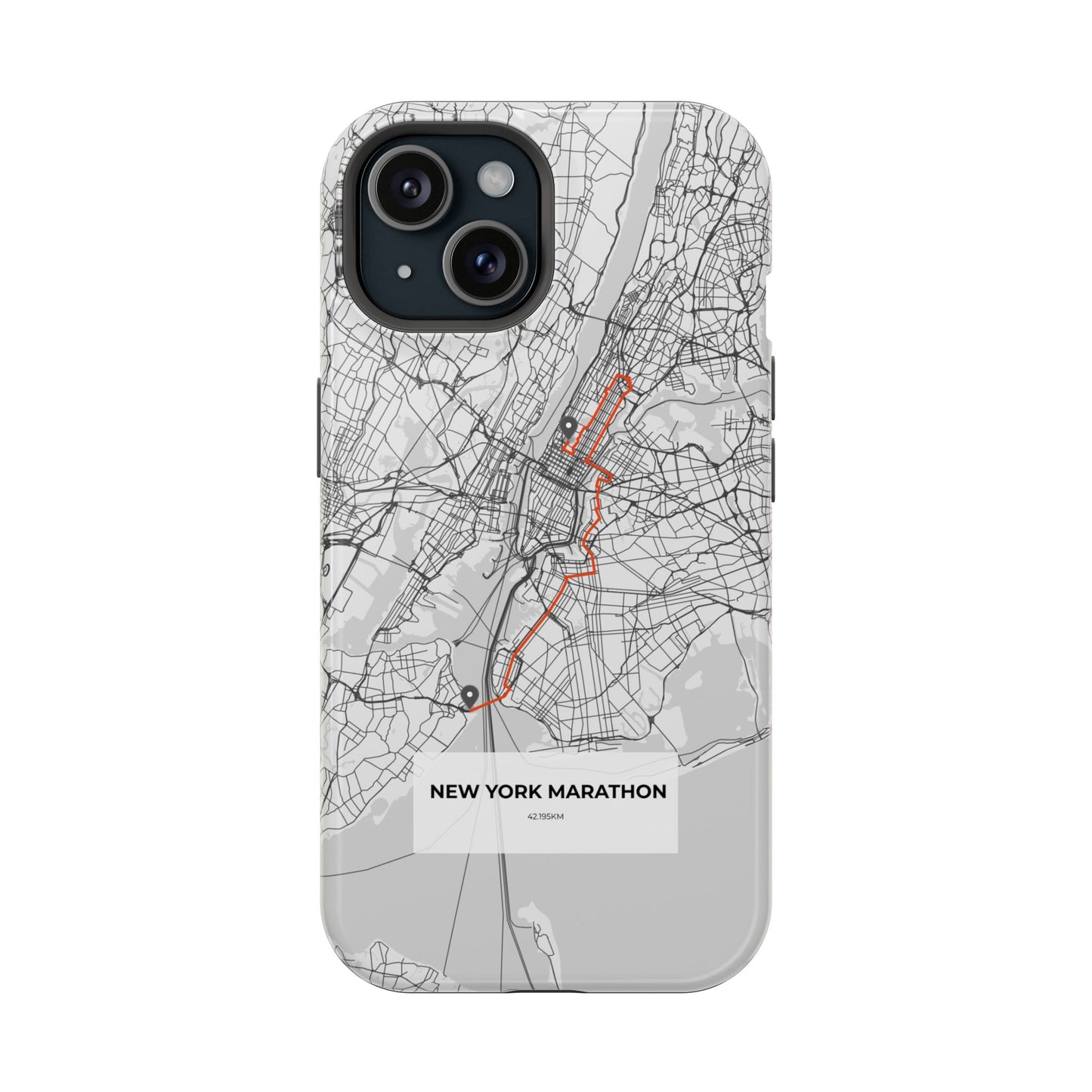 New York Marathon Route Magnetic Impact-Resistant Phone Case