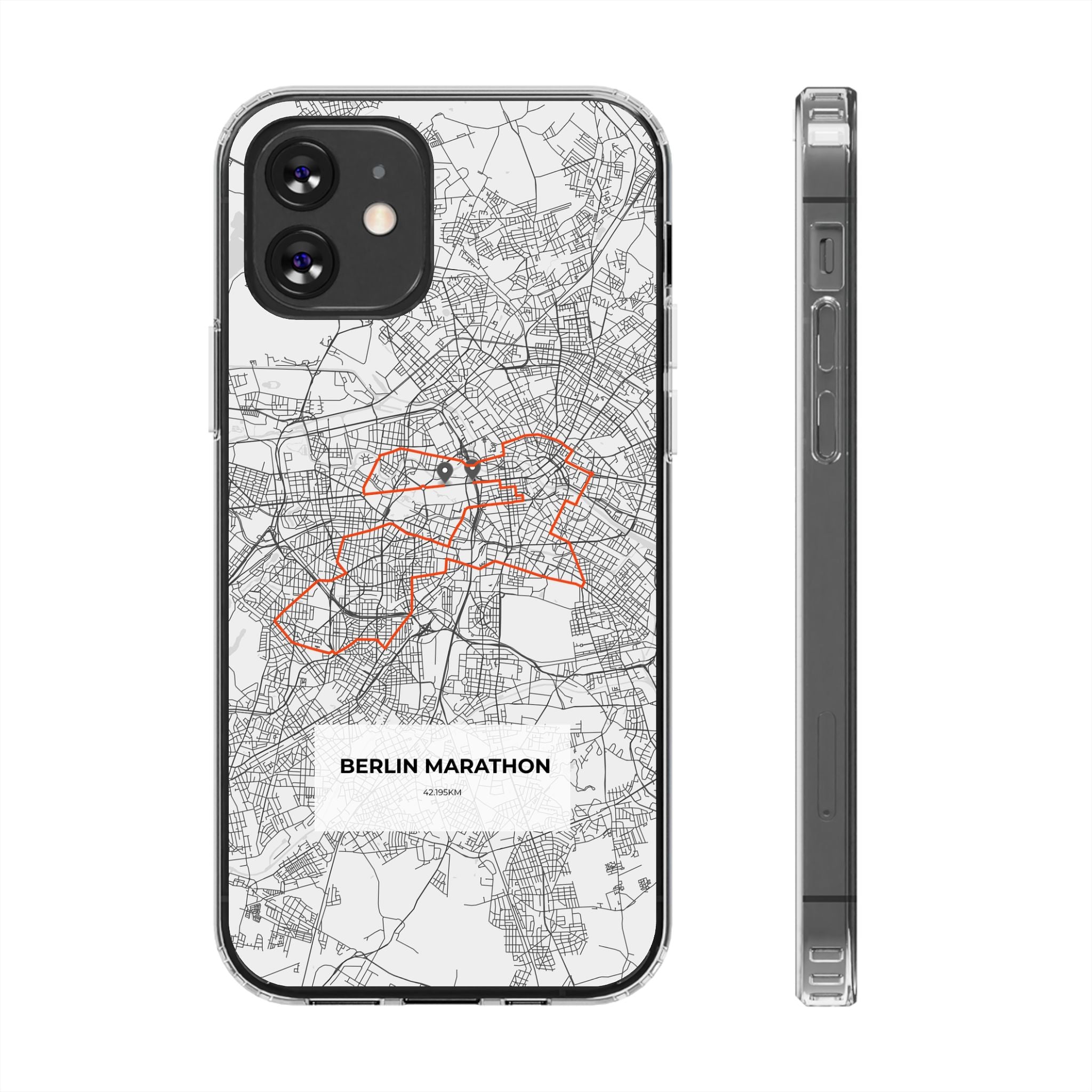 Berlin Marathon Route Clear Impact-Resistant Phone Case