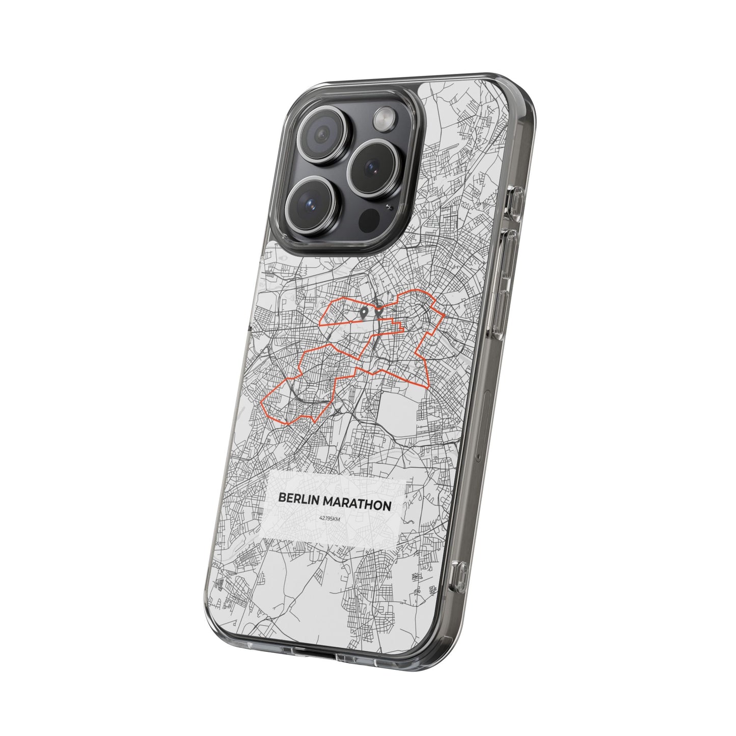 Berlin Marathon Route Clear Impact-Resistant Phone Case