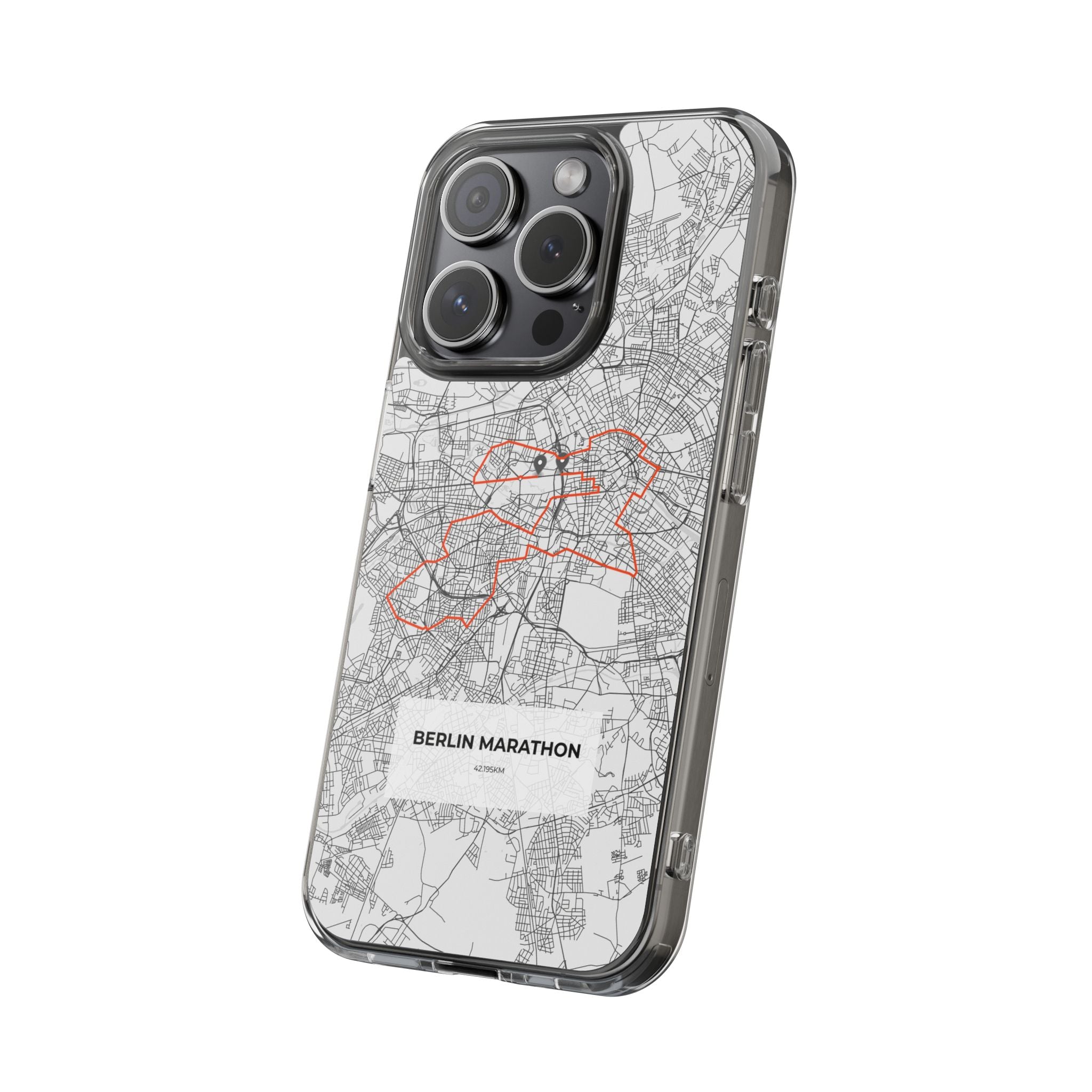 Berlin Marathon Route Clear Impact-Resistant Phone Case