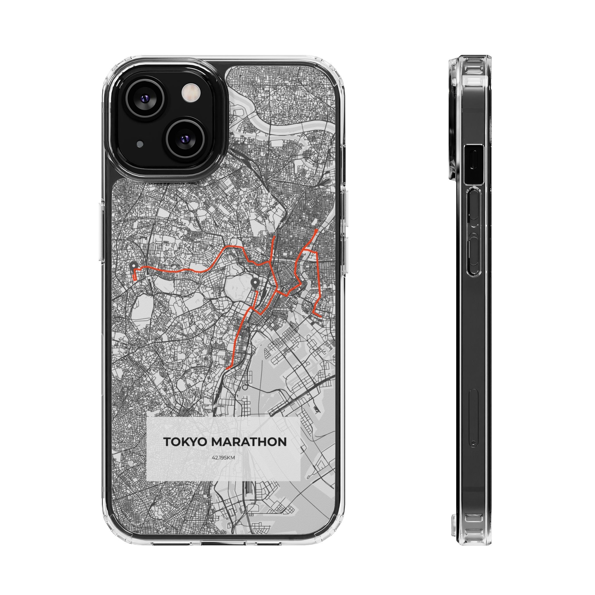 Tokyo Marathon Route Clear Impact-Resistant Phone Case