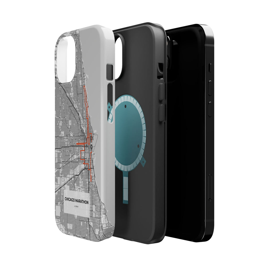 Chicago Marathon Route Magnetic Impact-Resistant Phone Case