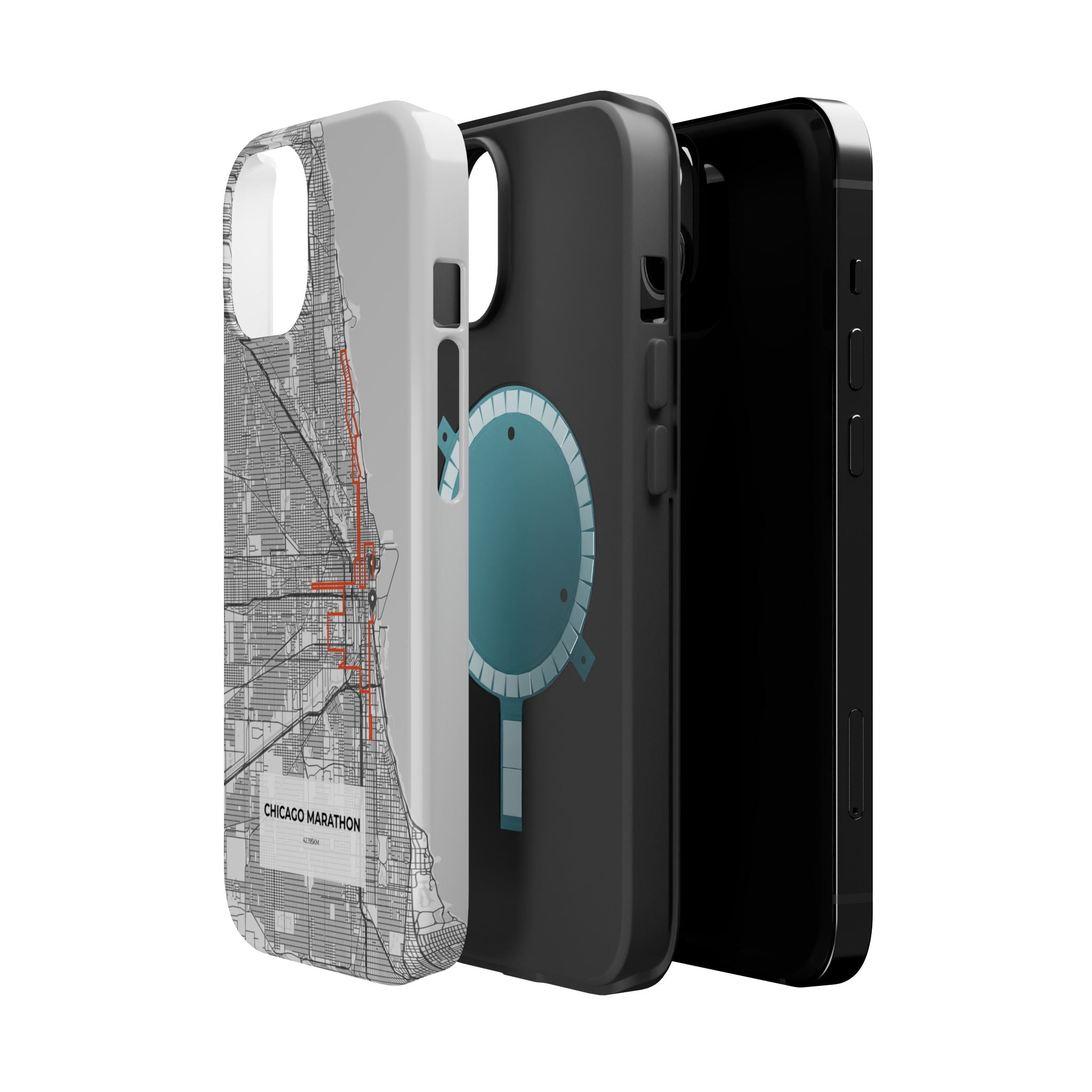 Chicago Marathon Route Magnetic Impact-Resistant Phone Case