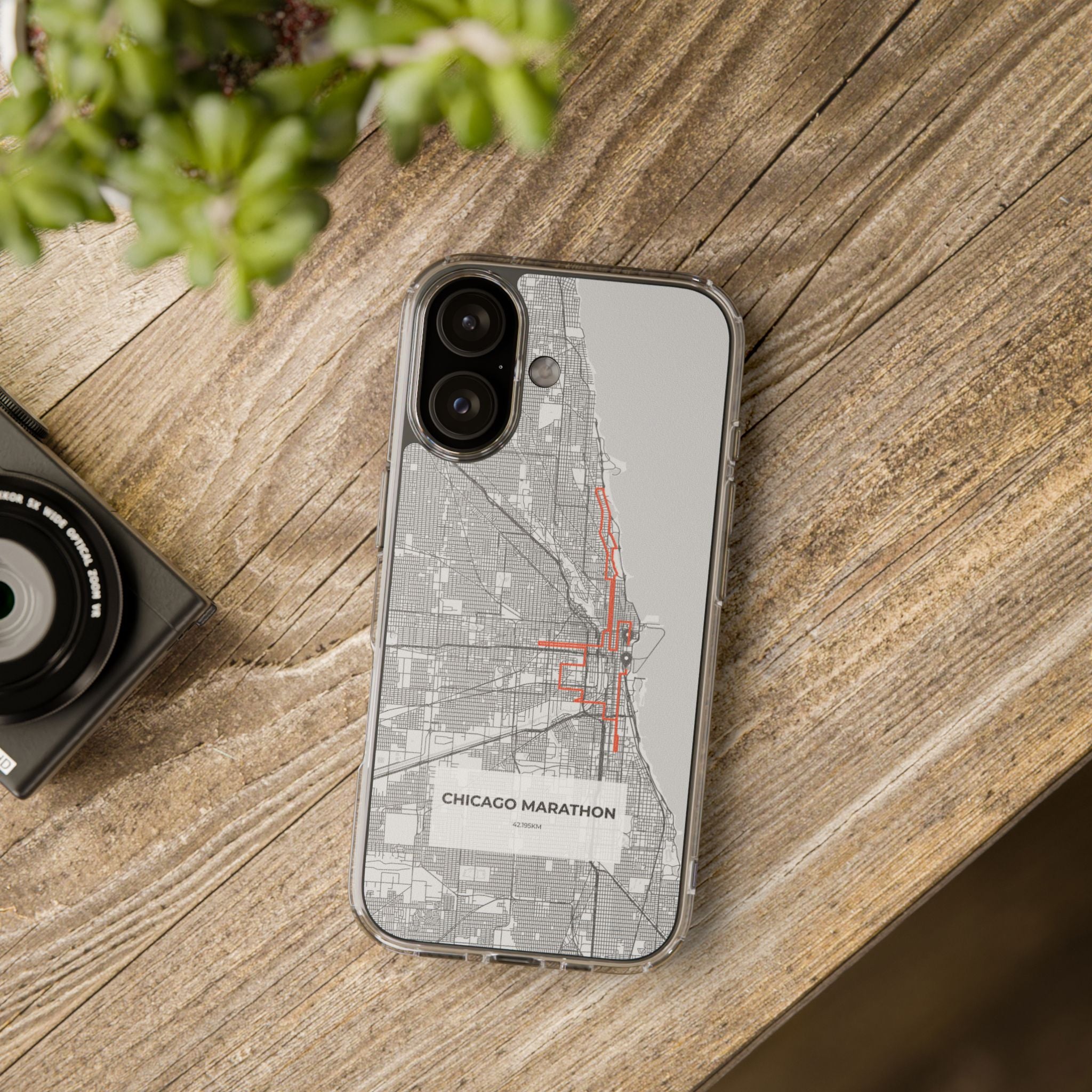 Chicago Marathon Route Clear Impact-Resistant Phone Case