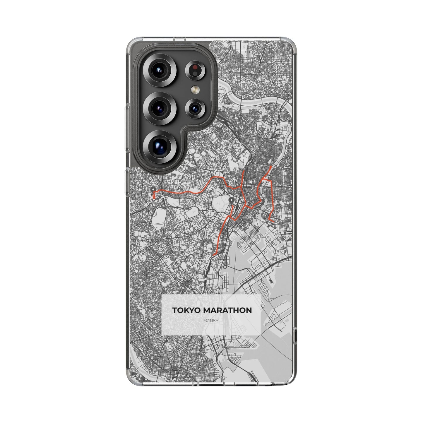 Tokyo Marathon Route Clear Impact-Resistant Phone Case
