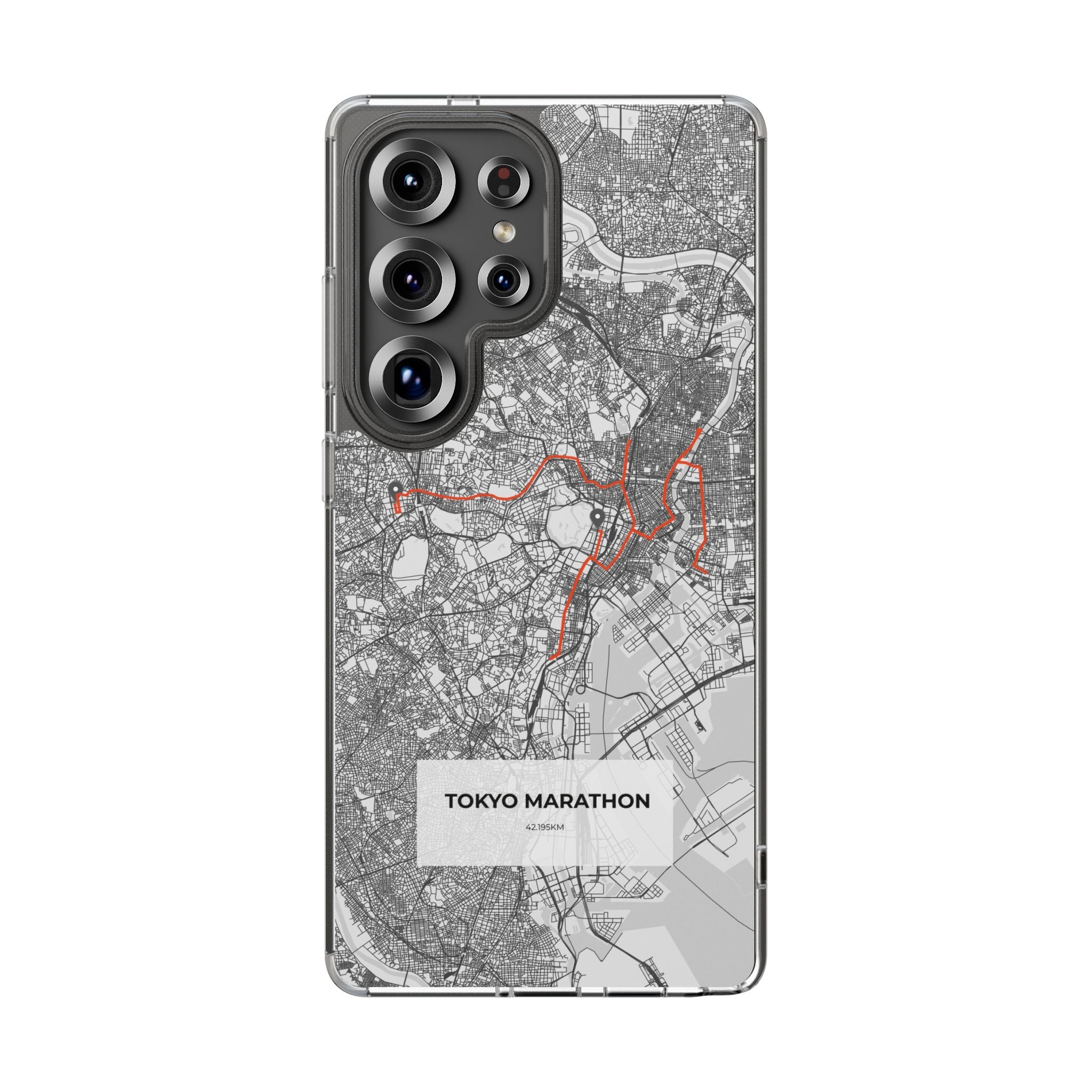 Tokyo Marathon Route Clear Impact-Resistant Phone Case