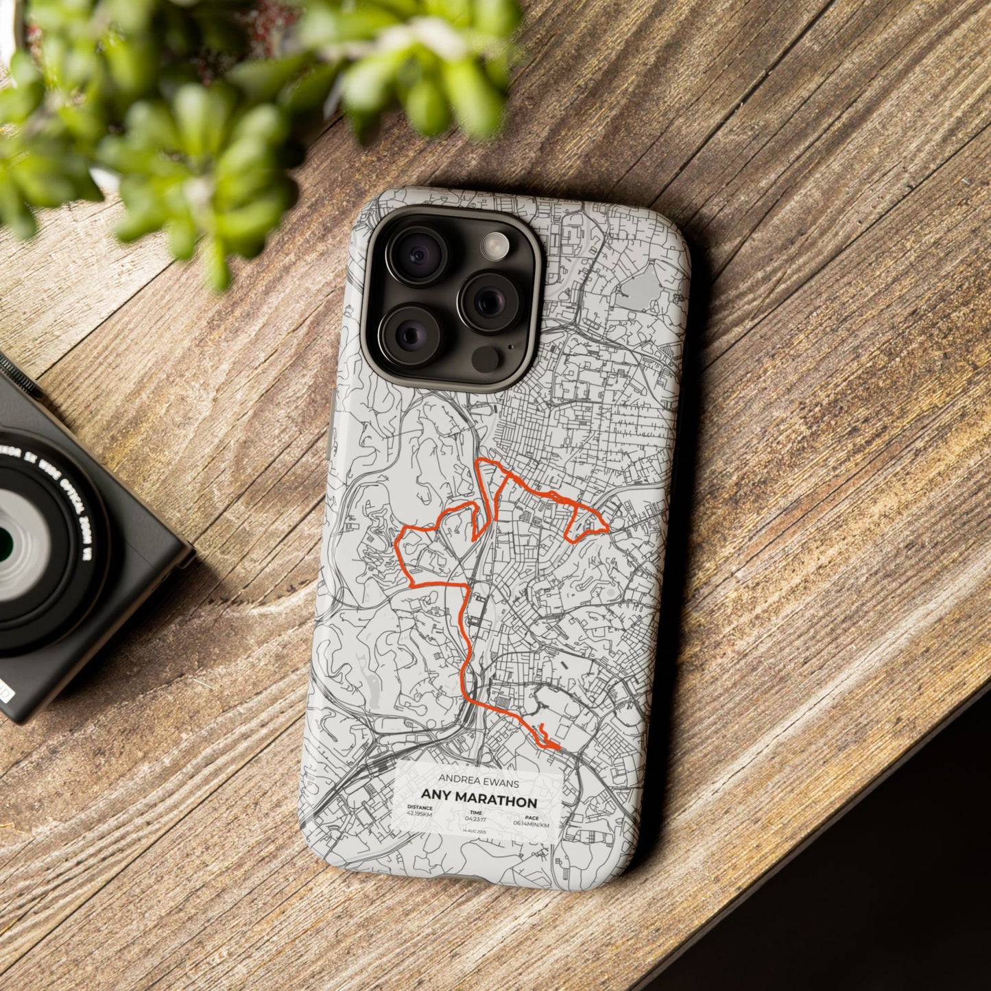 Customized Marathon Route Tough Phone Case