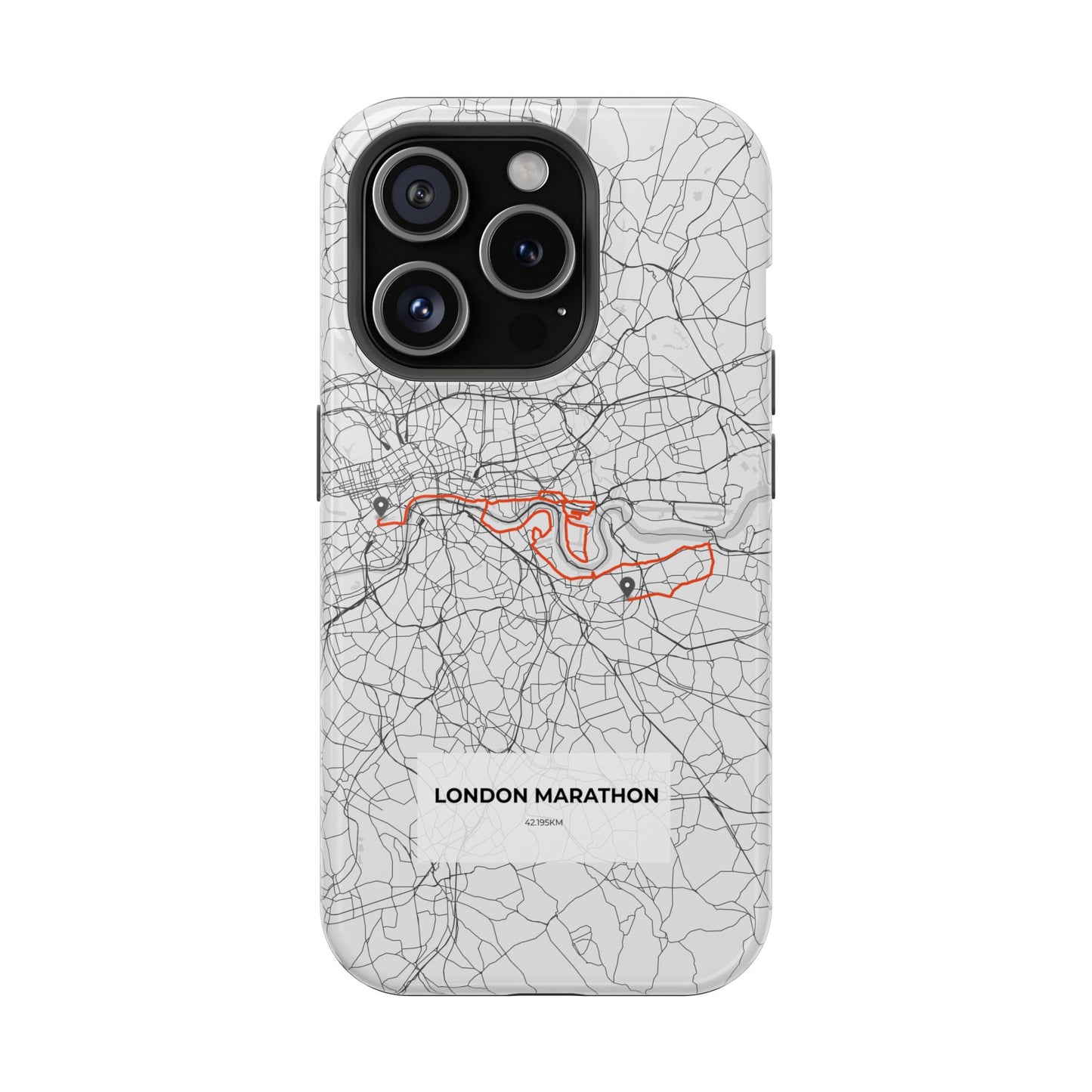 London Marathon Route Magnetic Impact-Resistant Phone Case