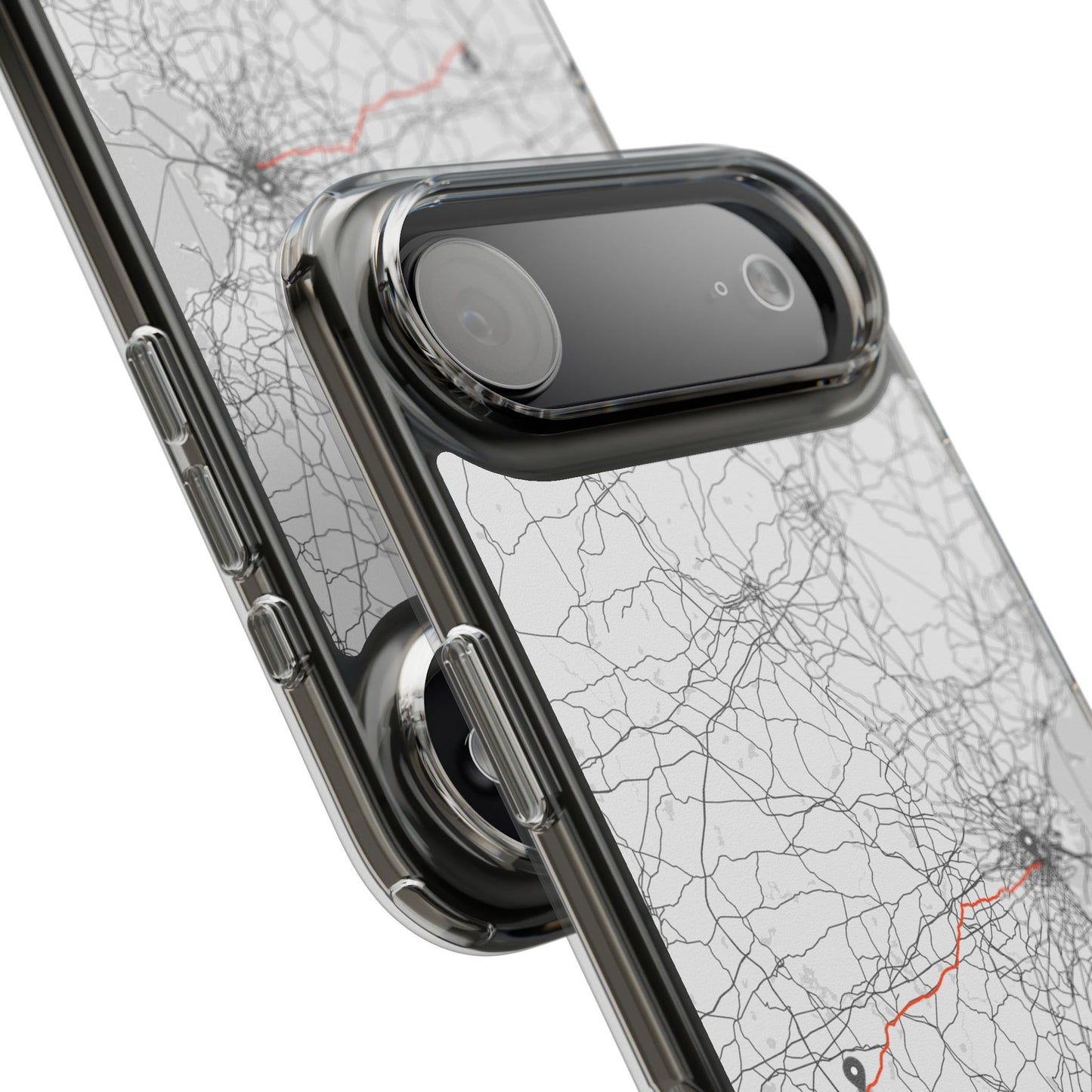 Boston Marathon Route Clear Impact-Resistant Phone Case