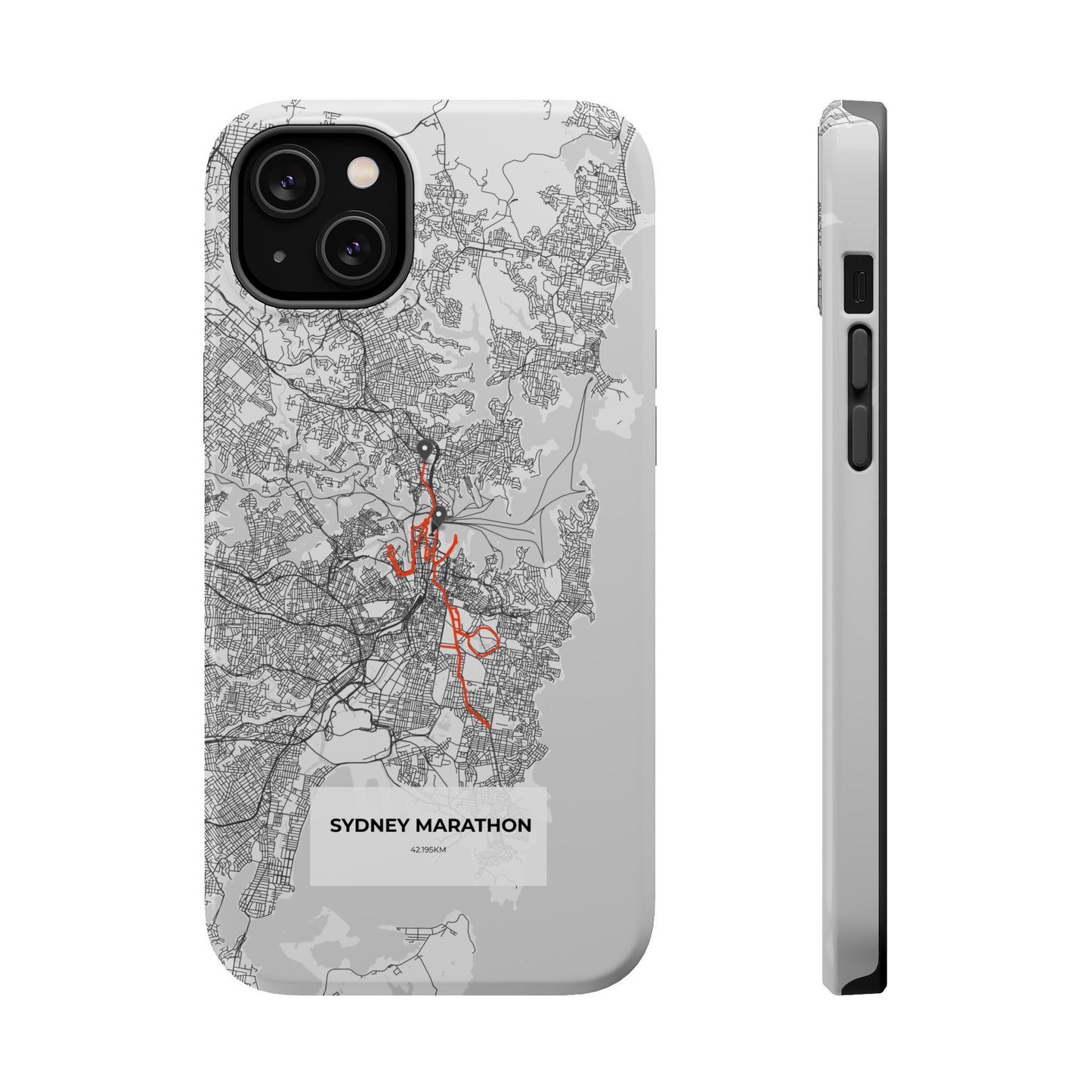 Sydney Marathon Route Magnetic Impact-Resistant Phone Case
