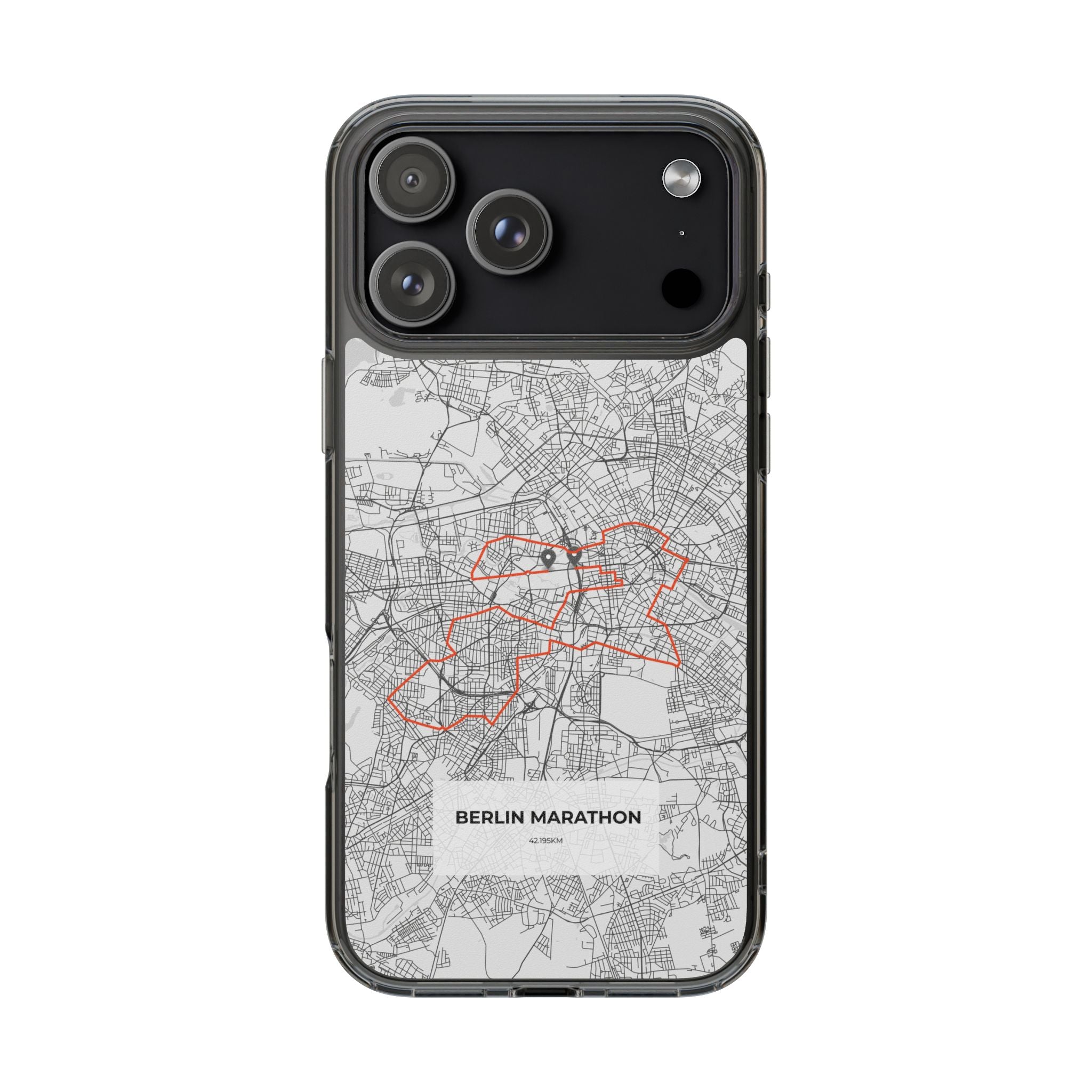 Berlin Marathon Route Clear Impact-Resistant Phone Case