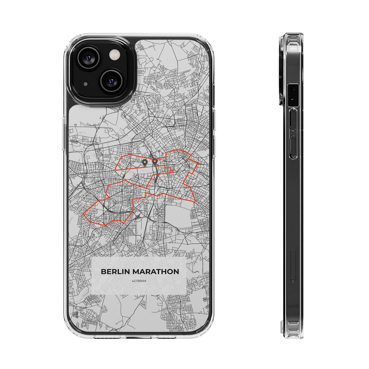 Berlin Marathon Route Magnetic Clear Impact-Resistant Phone Case