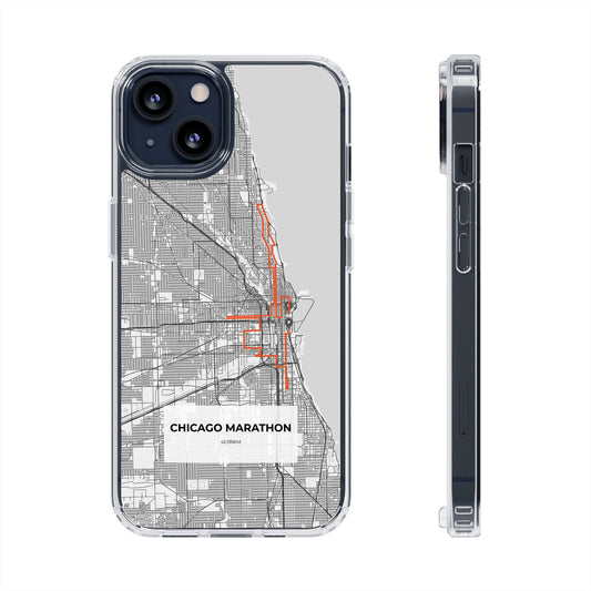 Chicago Marathon Route Clear Impact-Resistant Phone Case