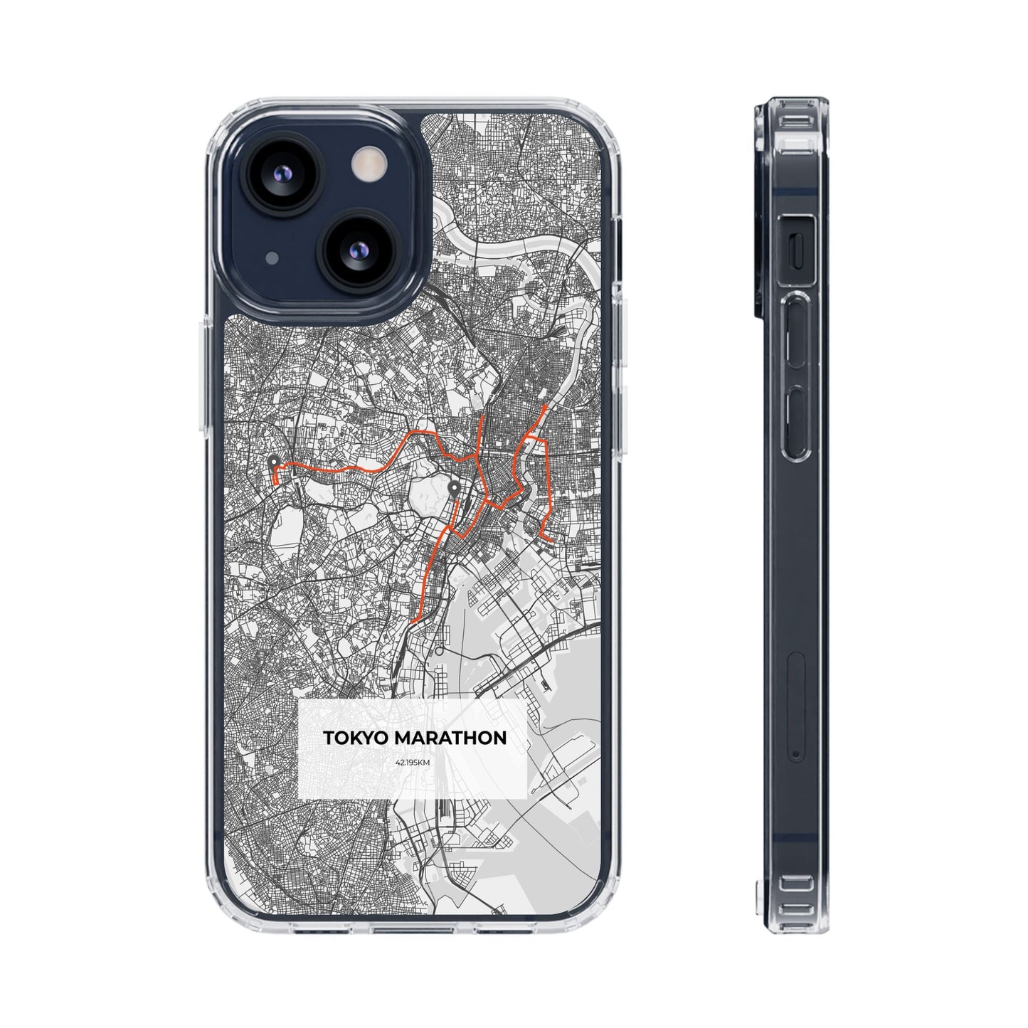 Tokyo Marathon Route Magnetic Clear Impact-Resistant Phone Case