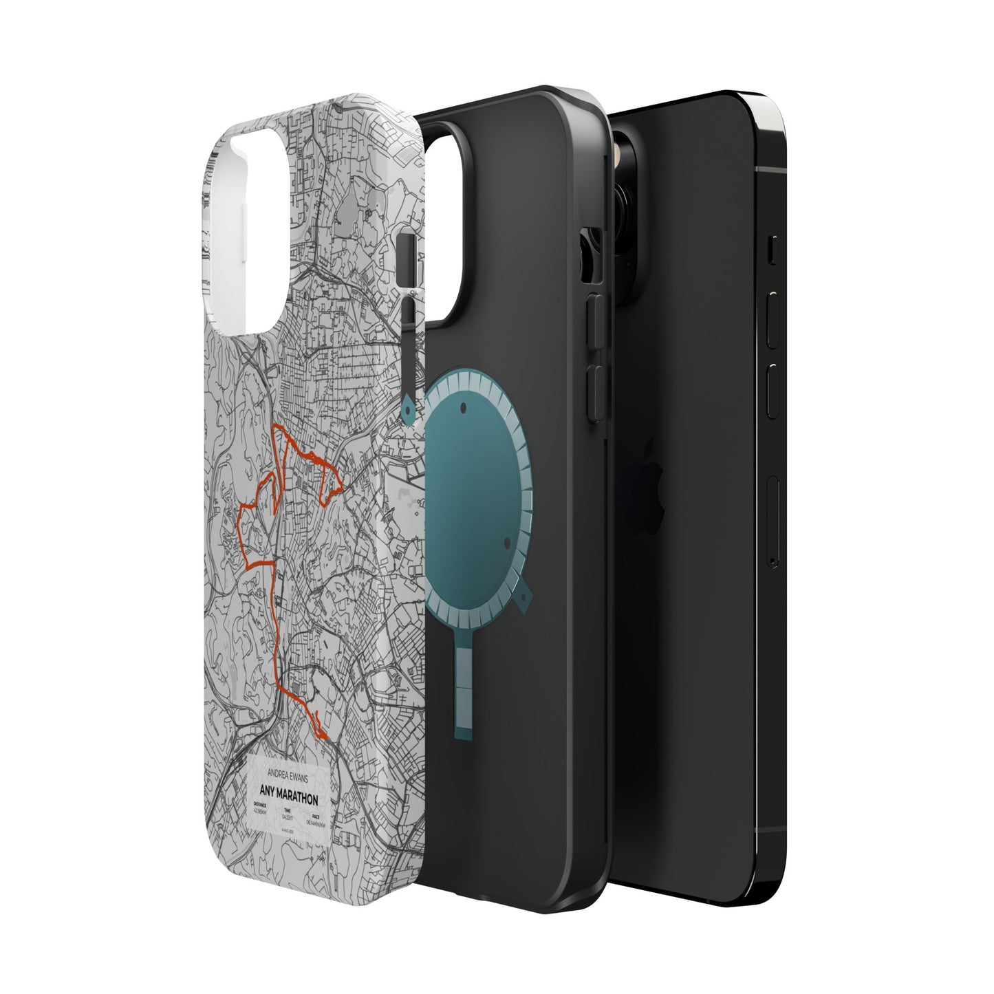 Customized Marathon Route Magnetic Impact-Resistant Phone Case