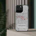 London Marathon Route Clear Impact-Resistant Phone Case
