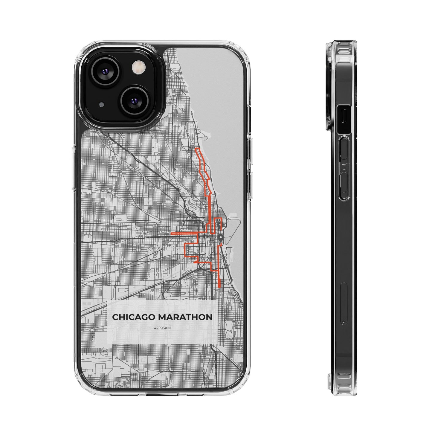 Chicago Marathon Route Magnetic Clear Impact-Resistant Phone Case