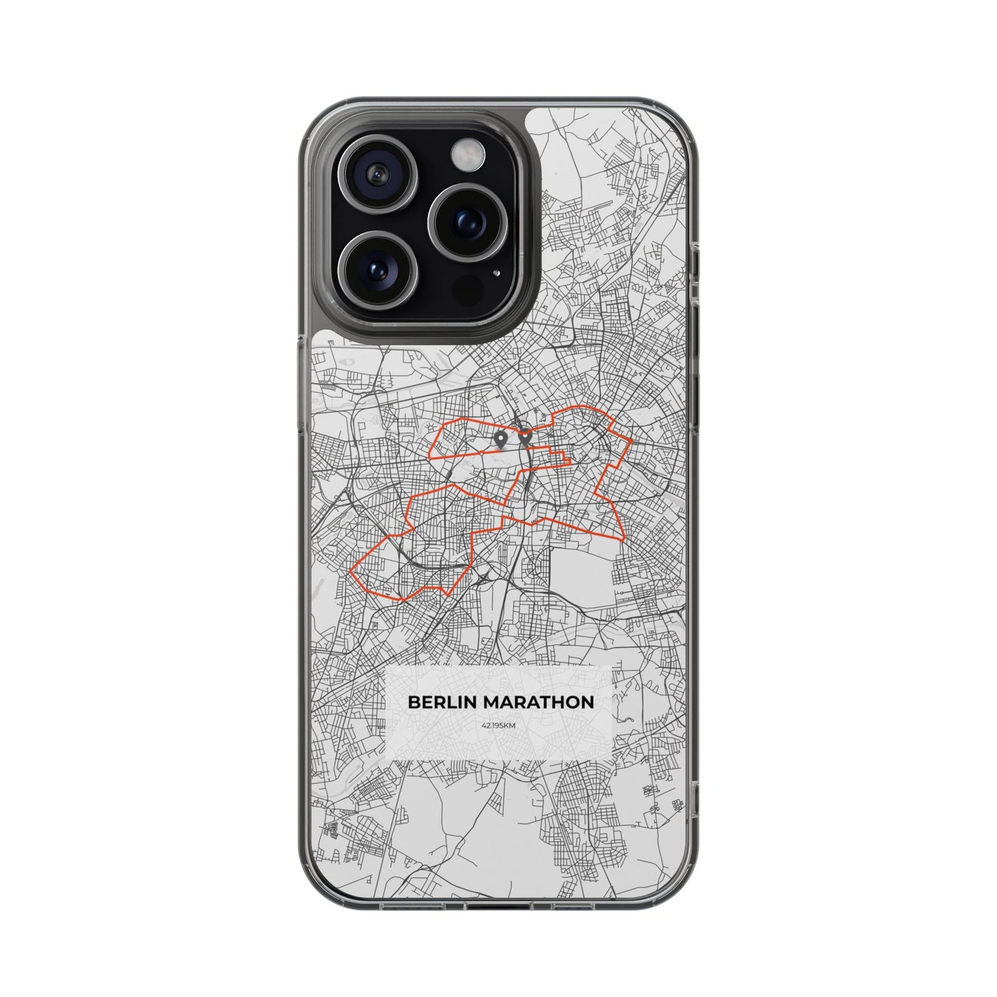 Berlin Marathon Route Clear Impact-Resistant Phone Case