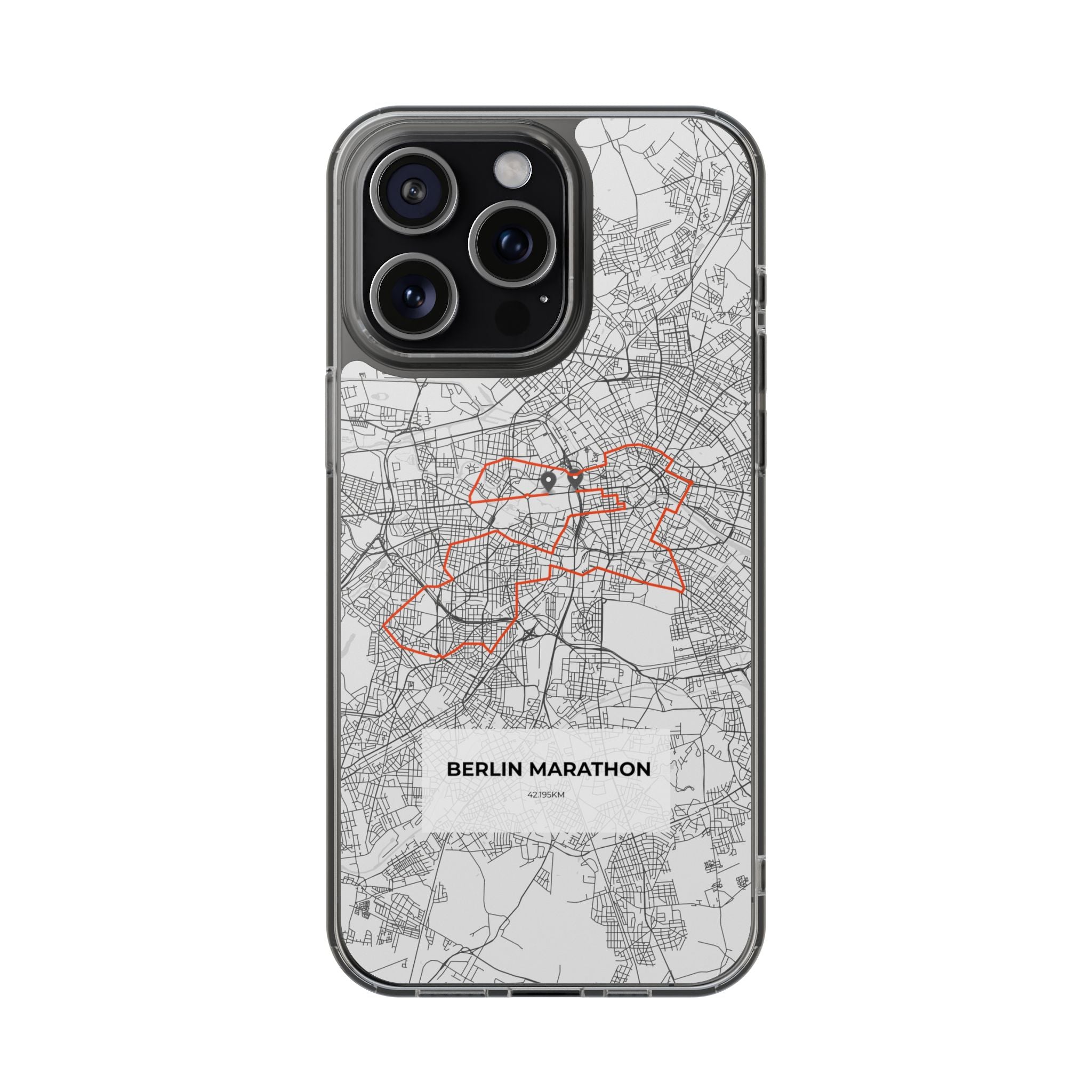Berlin Marathon Route Clear Impact-Resistant Phone Case