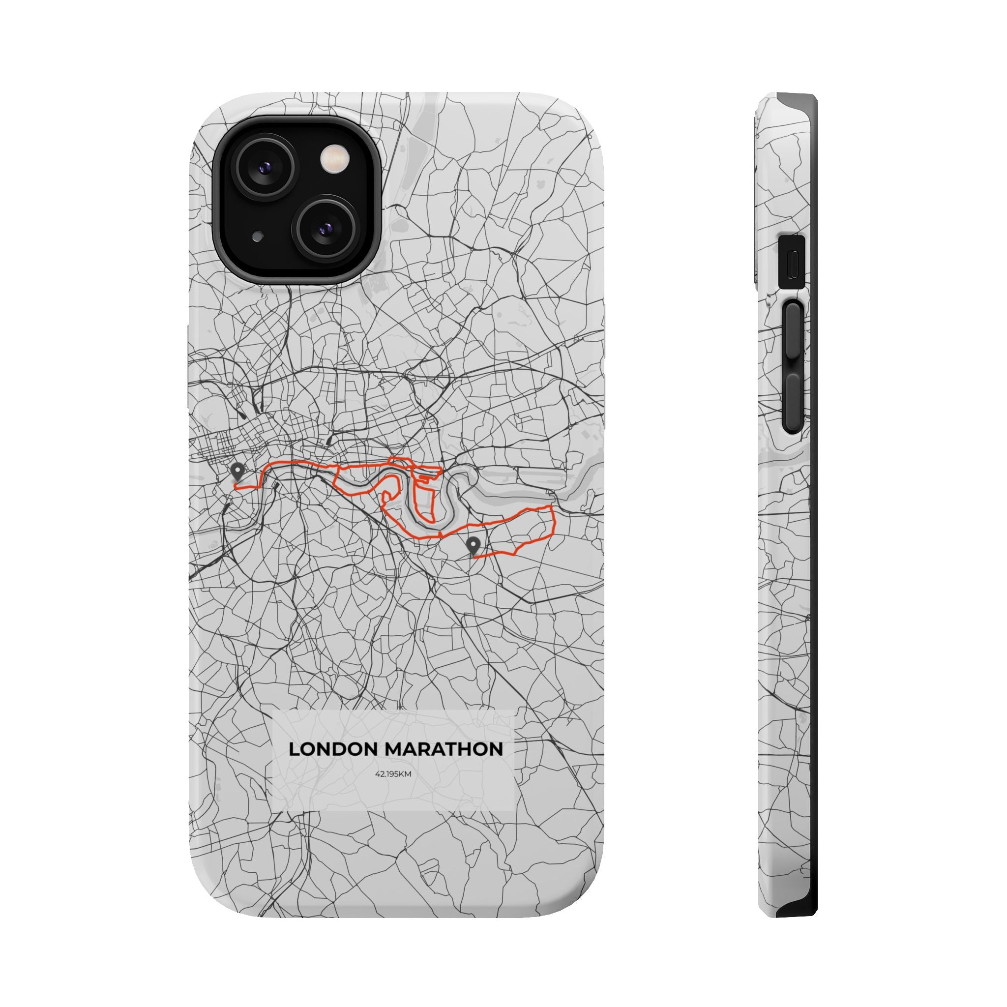London Marathon Route Magnetic Impact-Resistant Phone Case