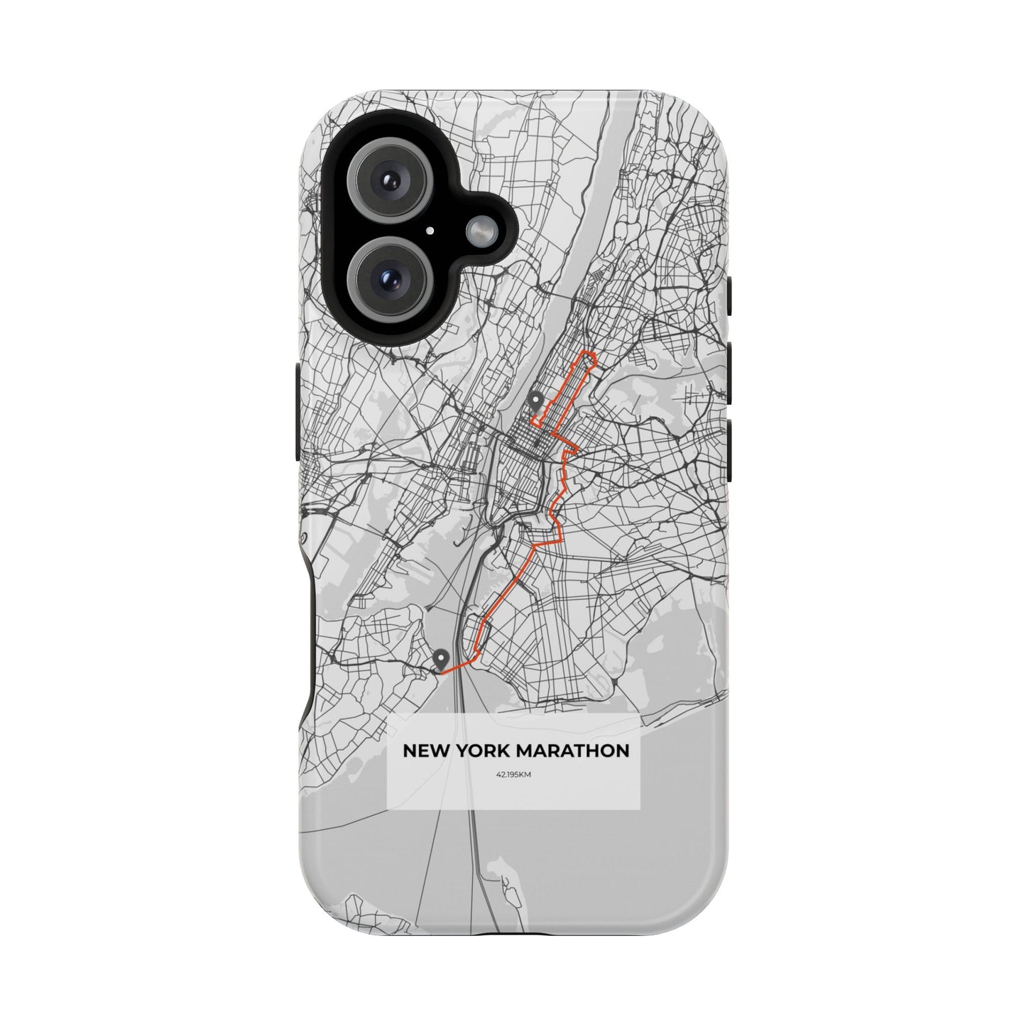New York Marathon Route Magnetic Impact-Resistant Phone Case
