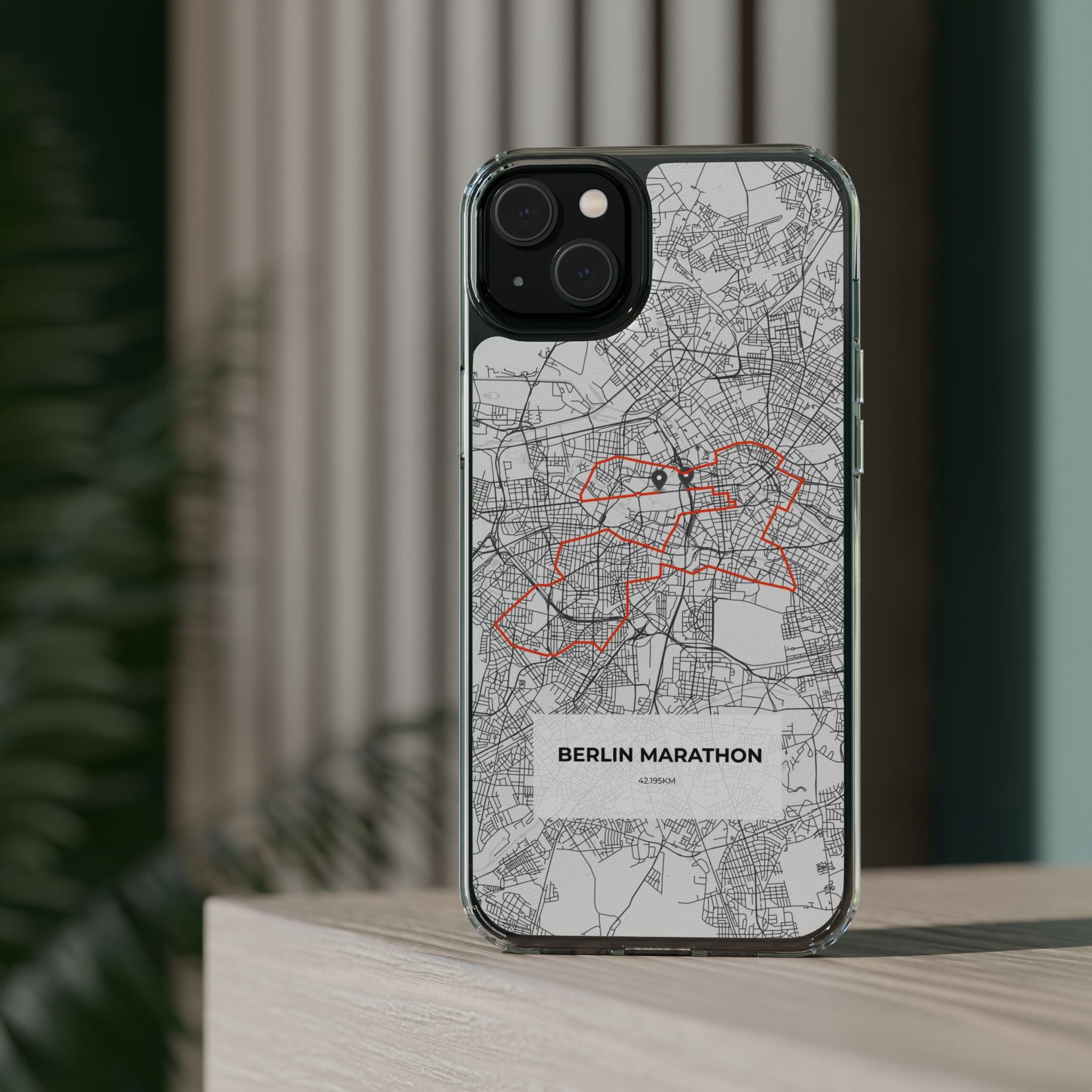 Berlin Marathon Route Clear Impact-Resistant Phone Case