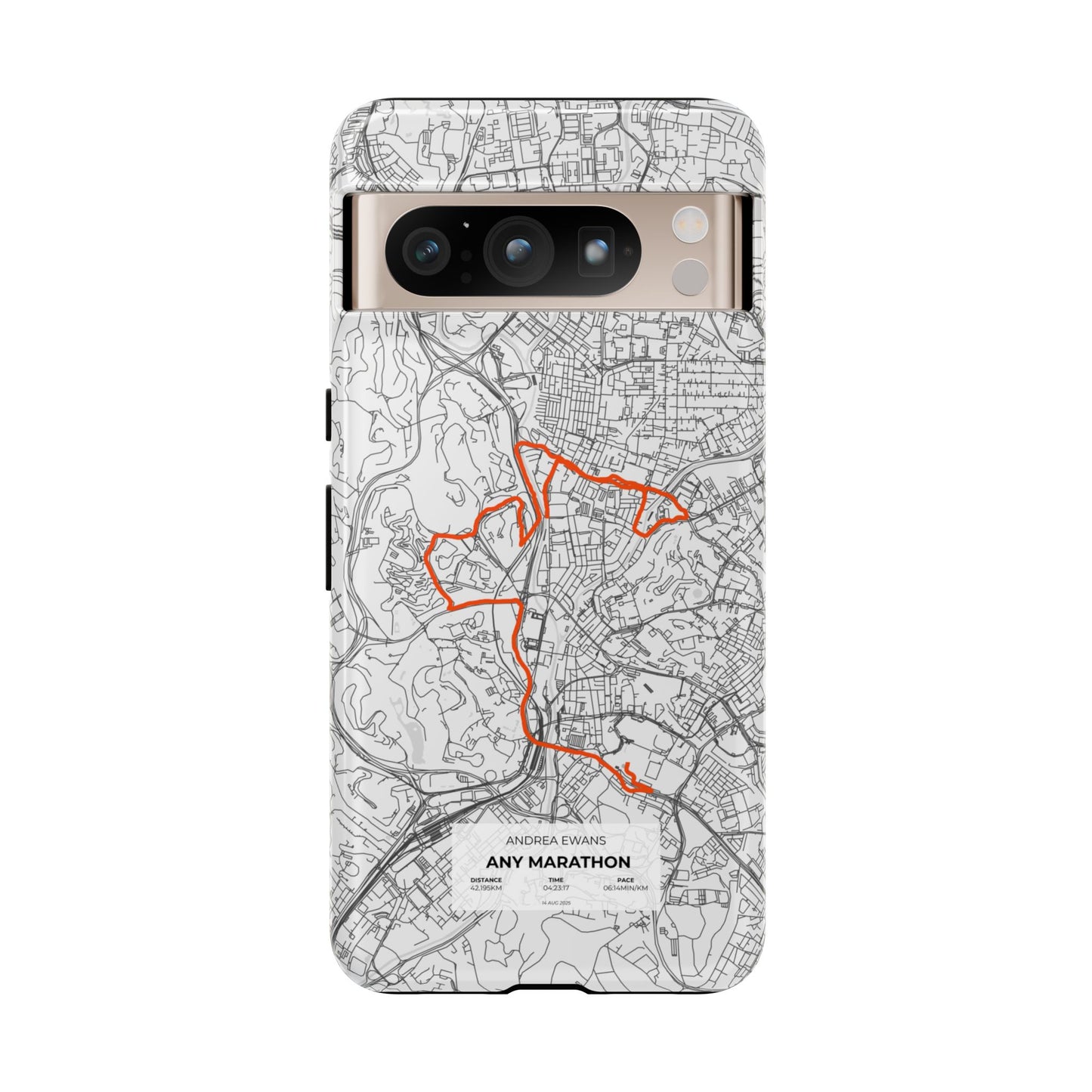 Customized Marathon Route Tough Phone Case