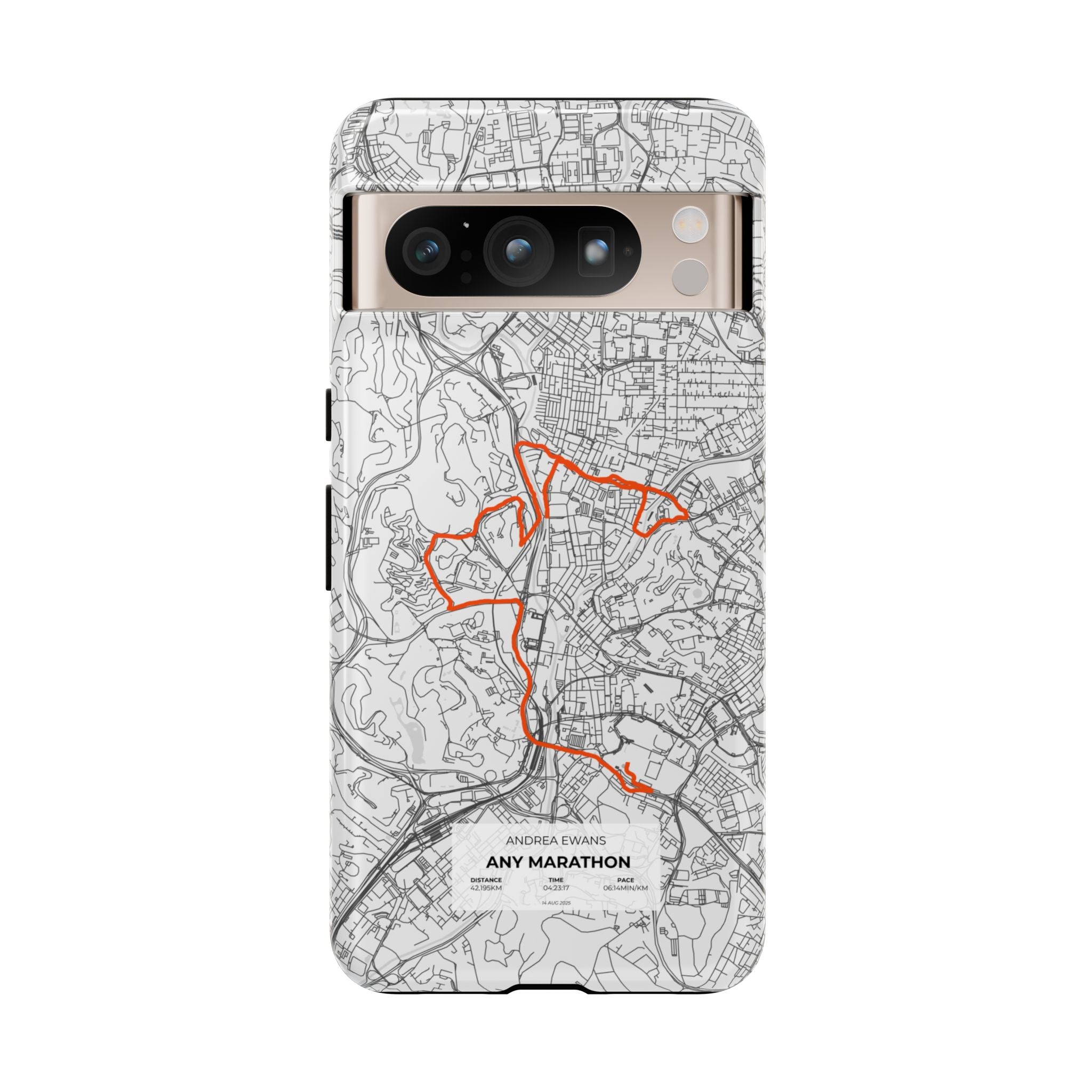 Customized Marathon Route Tough Phone Case
