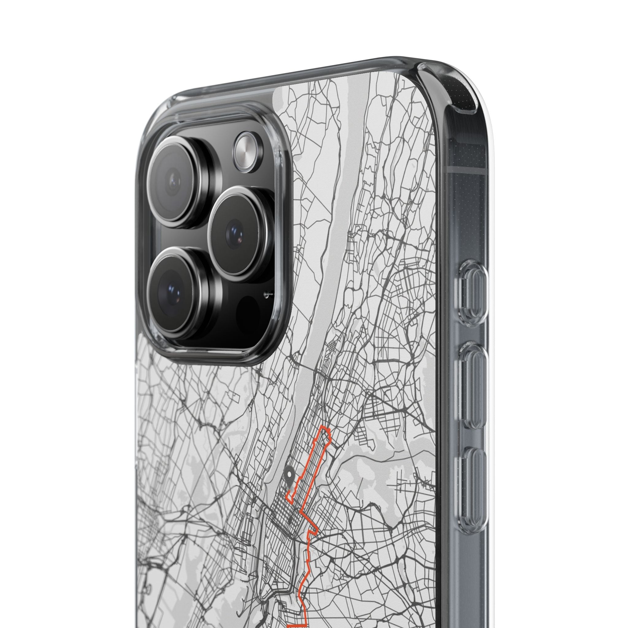 New York Marathon Route Clear Impact-Resistant Phone Case