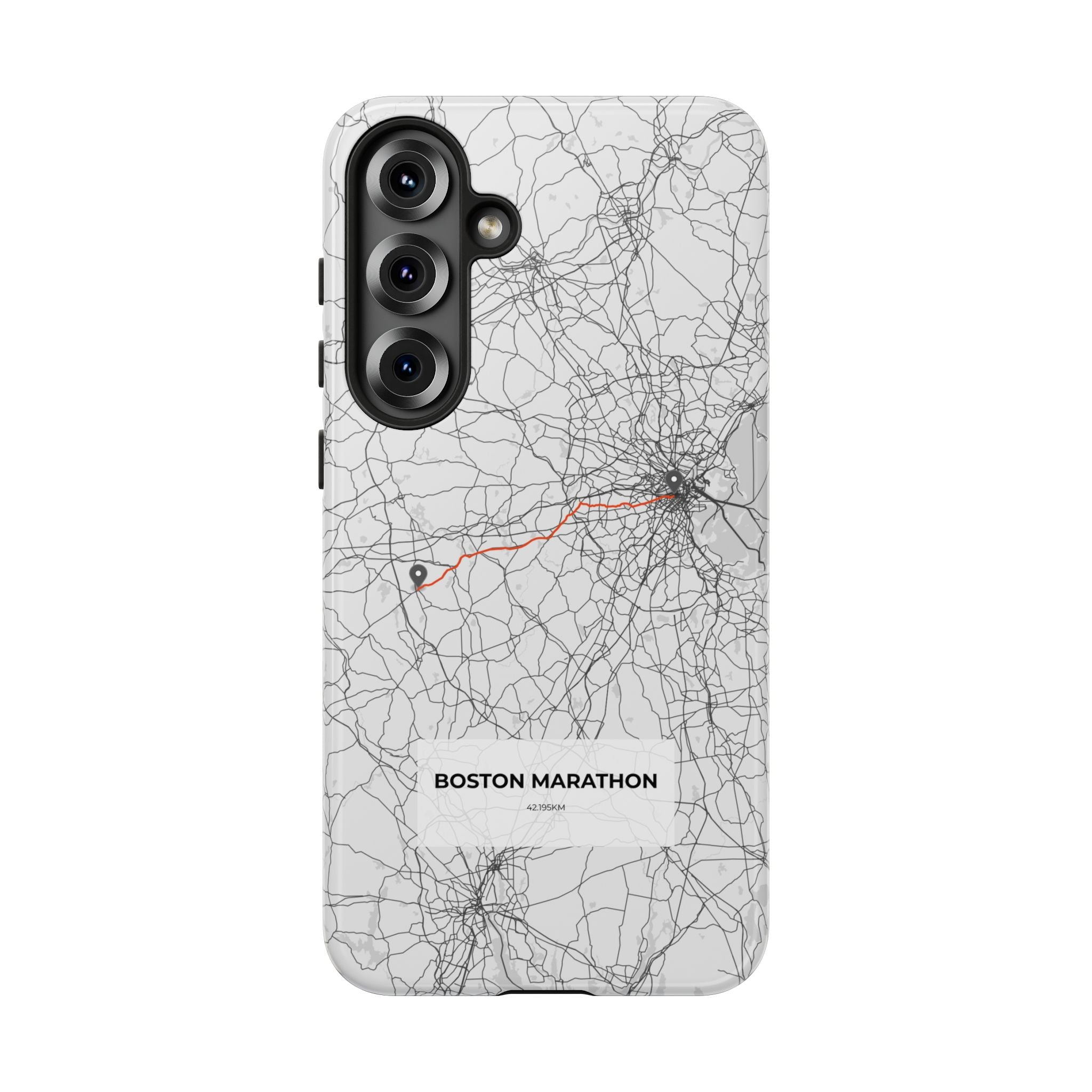 Boston Marathon Route Tough Phone Case
