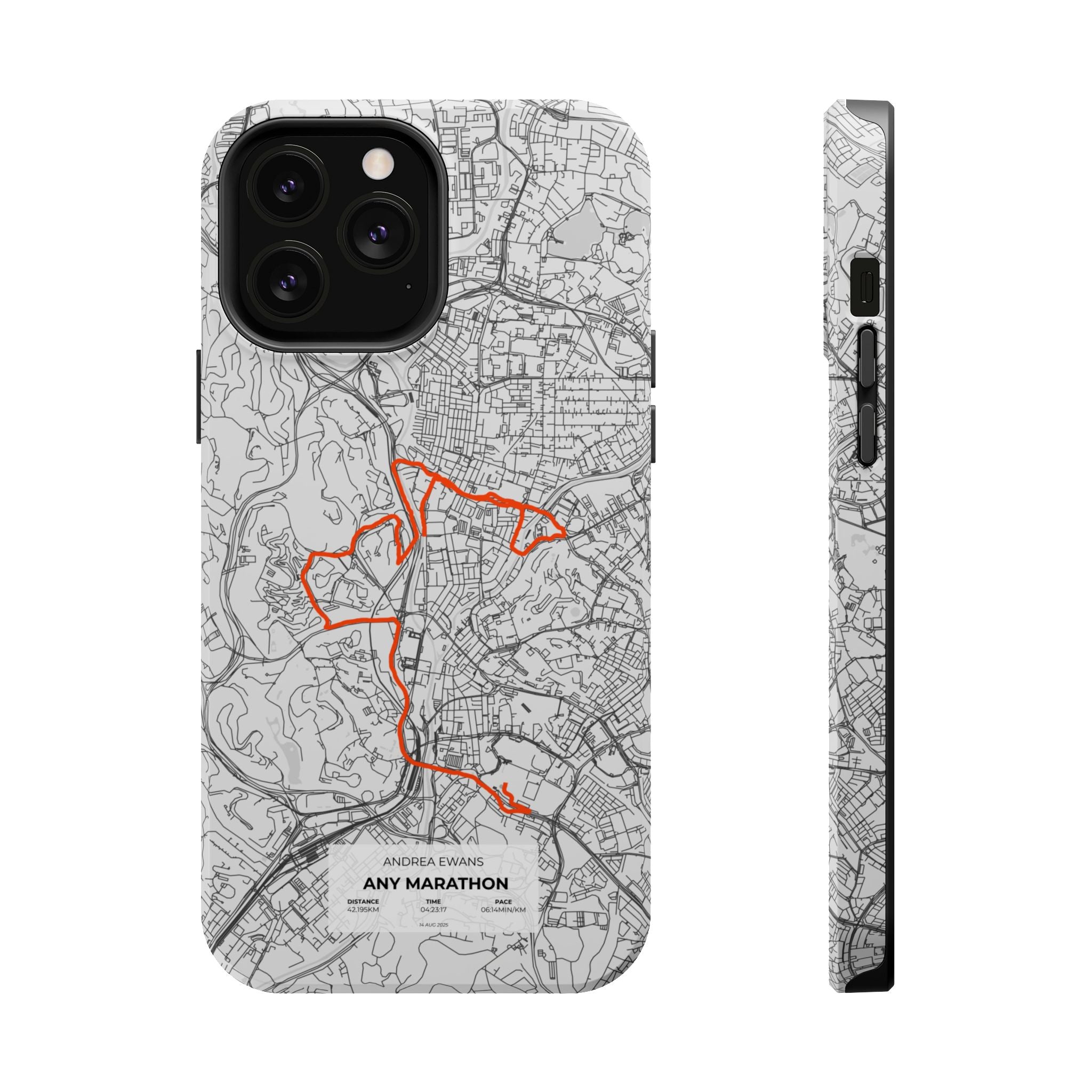 Customized Marathon Route Magnetic Impact-Resistant Phone Case