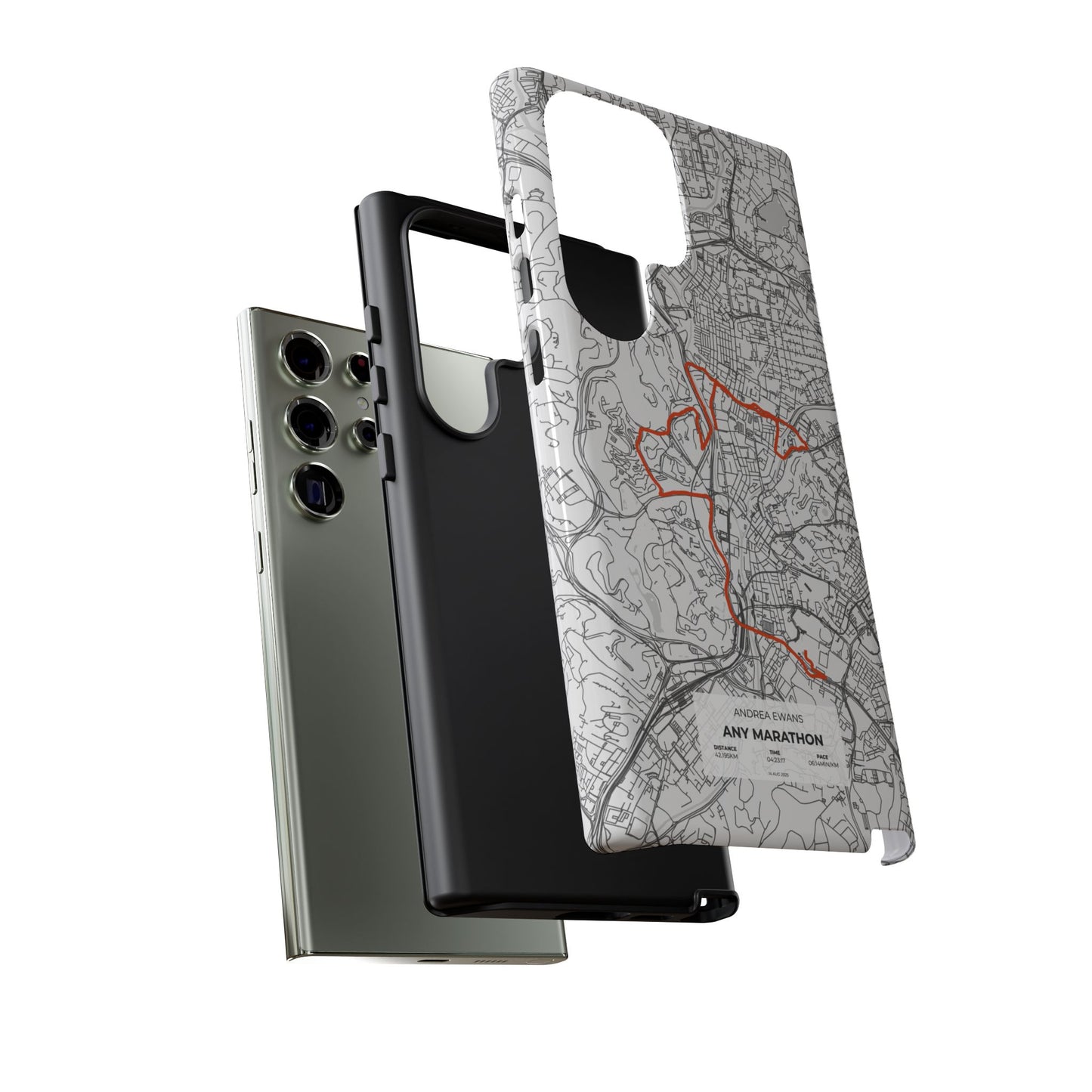 Customized Marathon Route Tough Phone Case