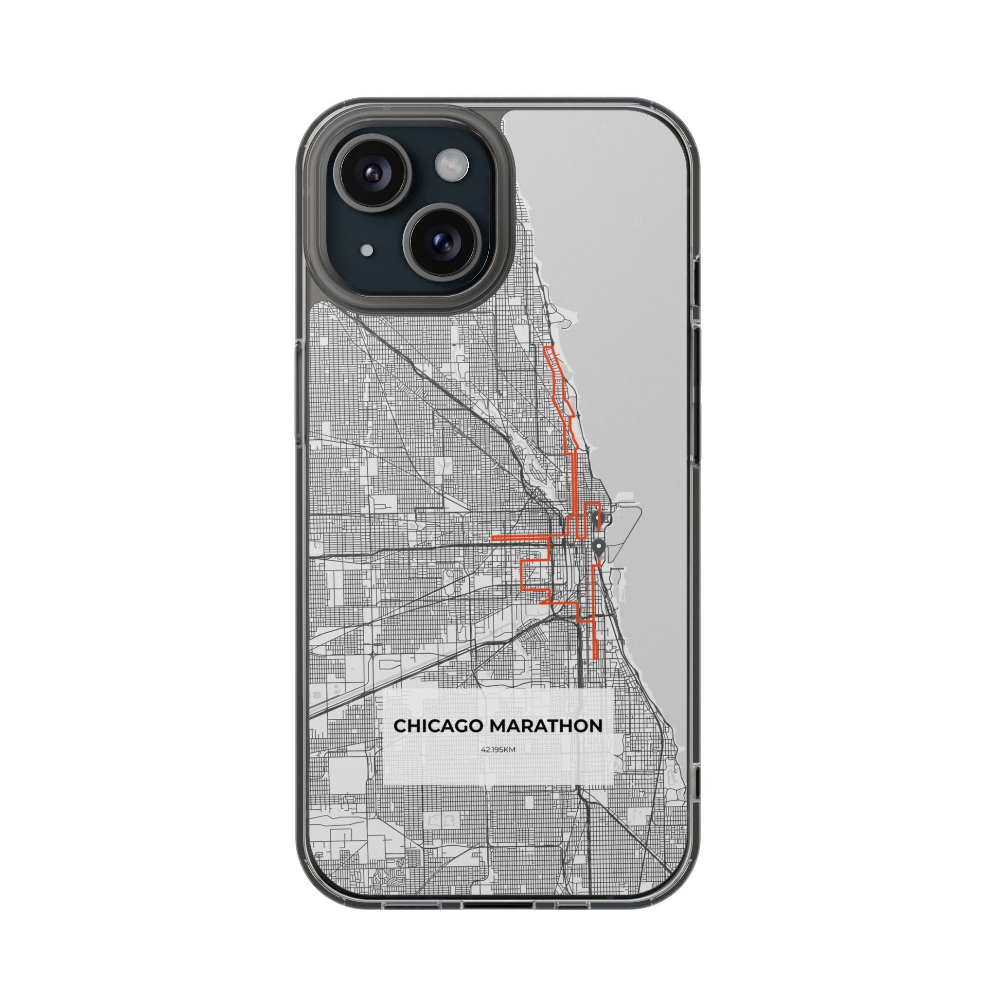 Chicago Marathon Route Clear Impact-Resistant Phone Case
