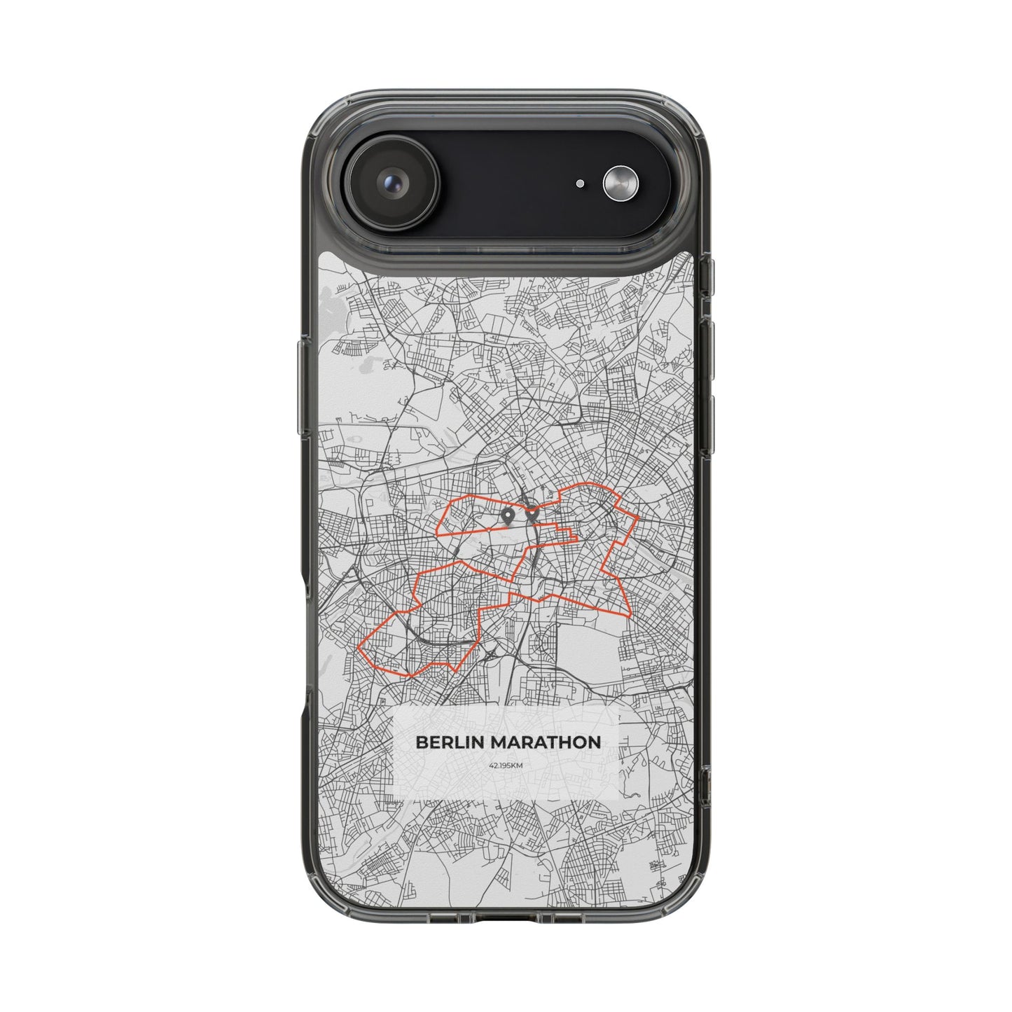 Berlin Marathon Route Clear Impact-Resistant Phone Case