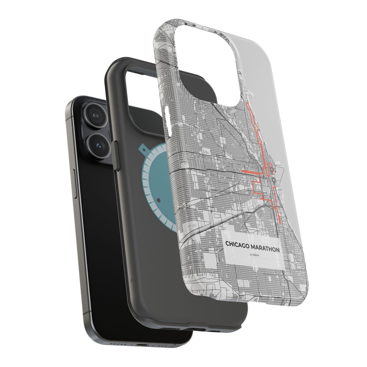 Chicago Marathon Route Magnetic Impact-Resistant Phone Case