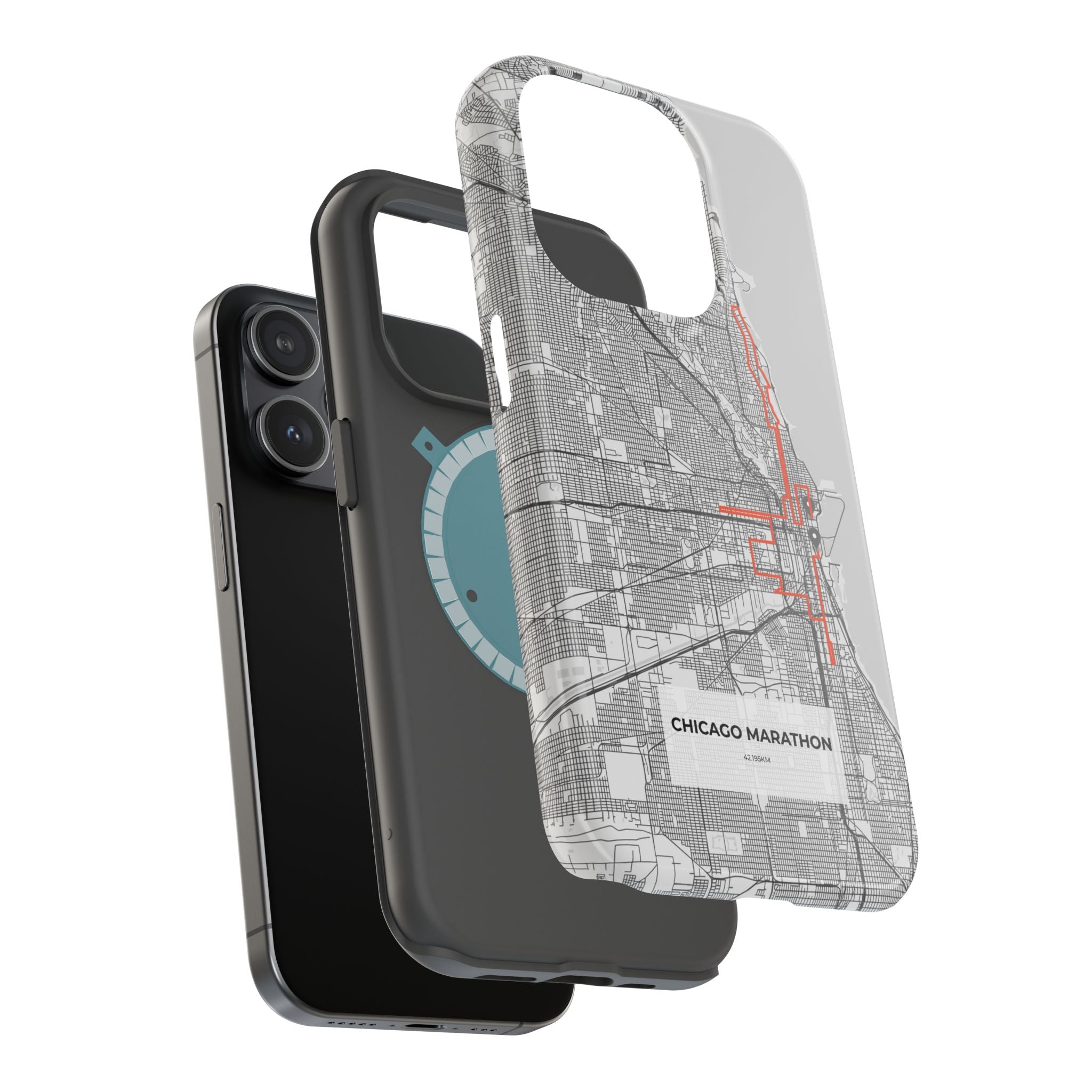 Chicago Marathon Route Magnetic Impact-Resistant Phone Case
