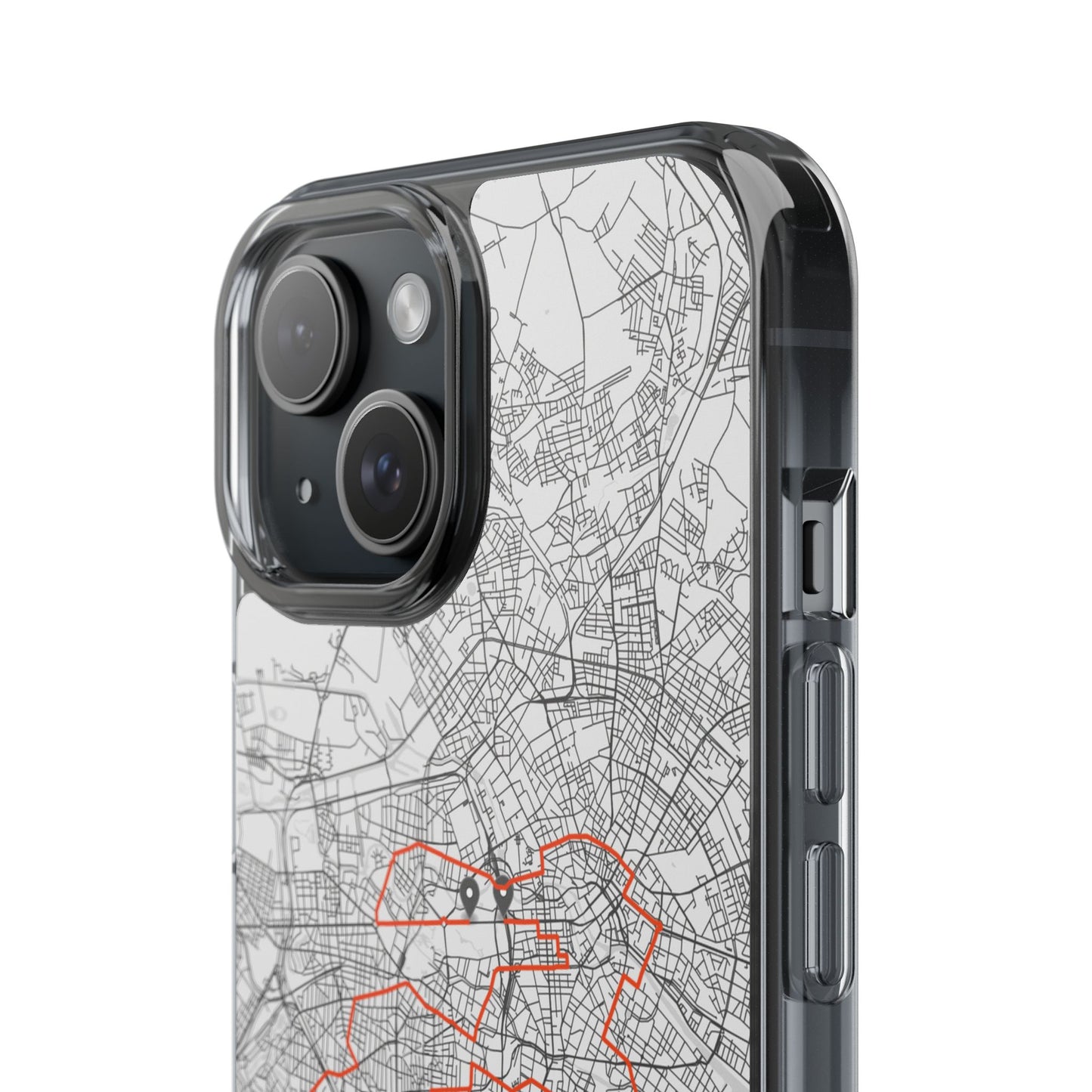 Berlin Marathon Route Clear Impact-Resistant Phone Case