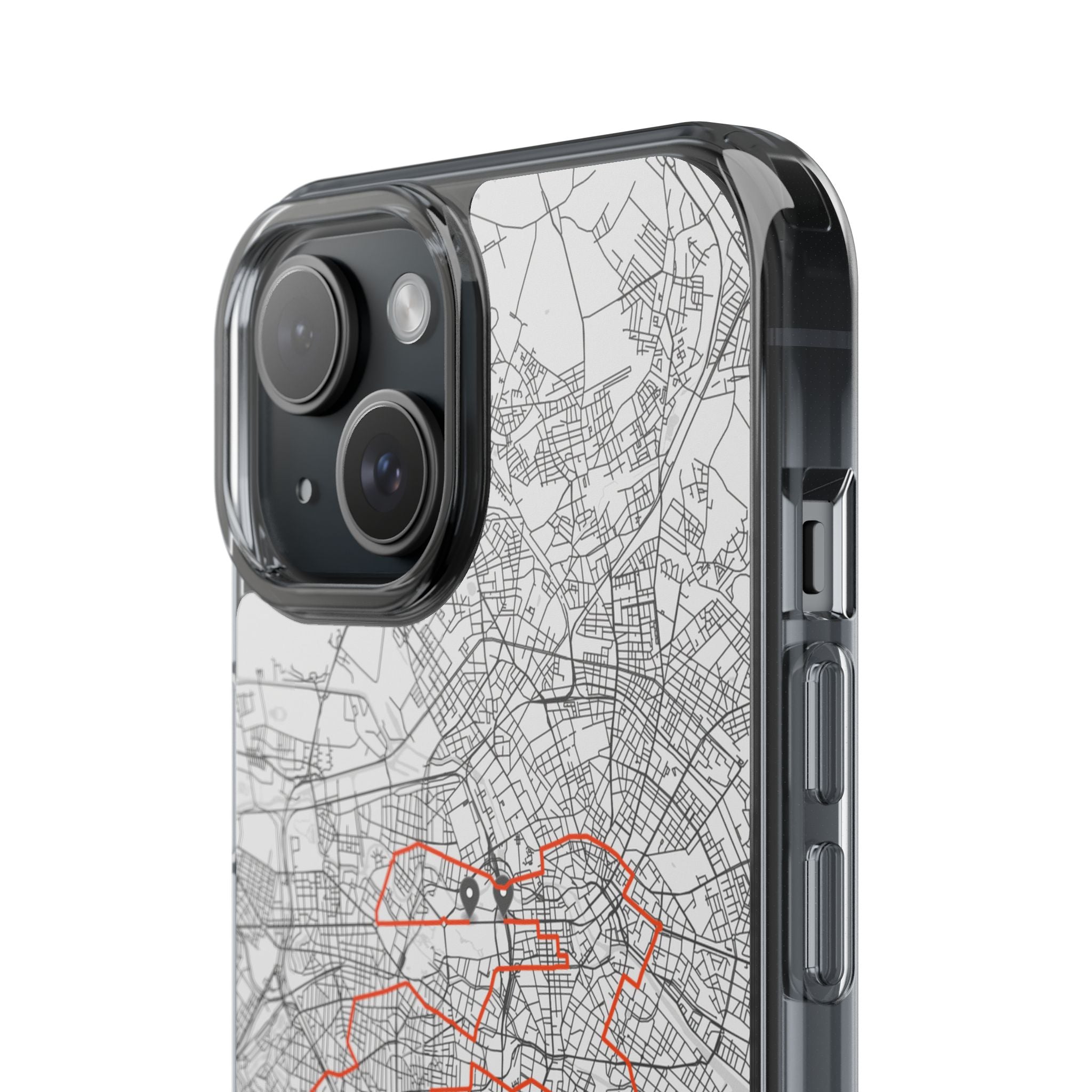 Berlin Marathon Route Clear Impact-Resistant Phone Case