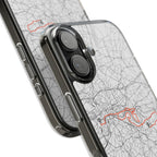 London Marathon Route Clear Impact-Resistant Phone Case