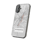 New York Marathon Route Clear Impact-Resistant Phone Case